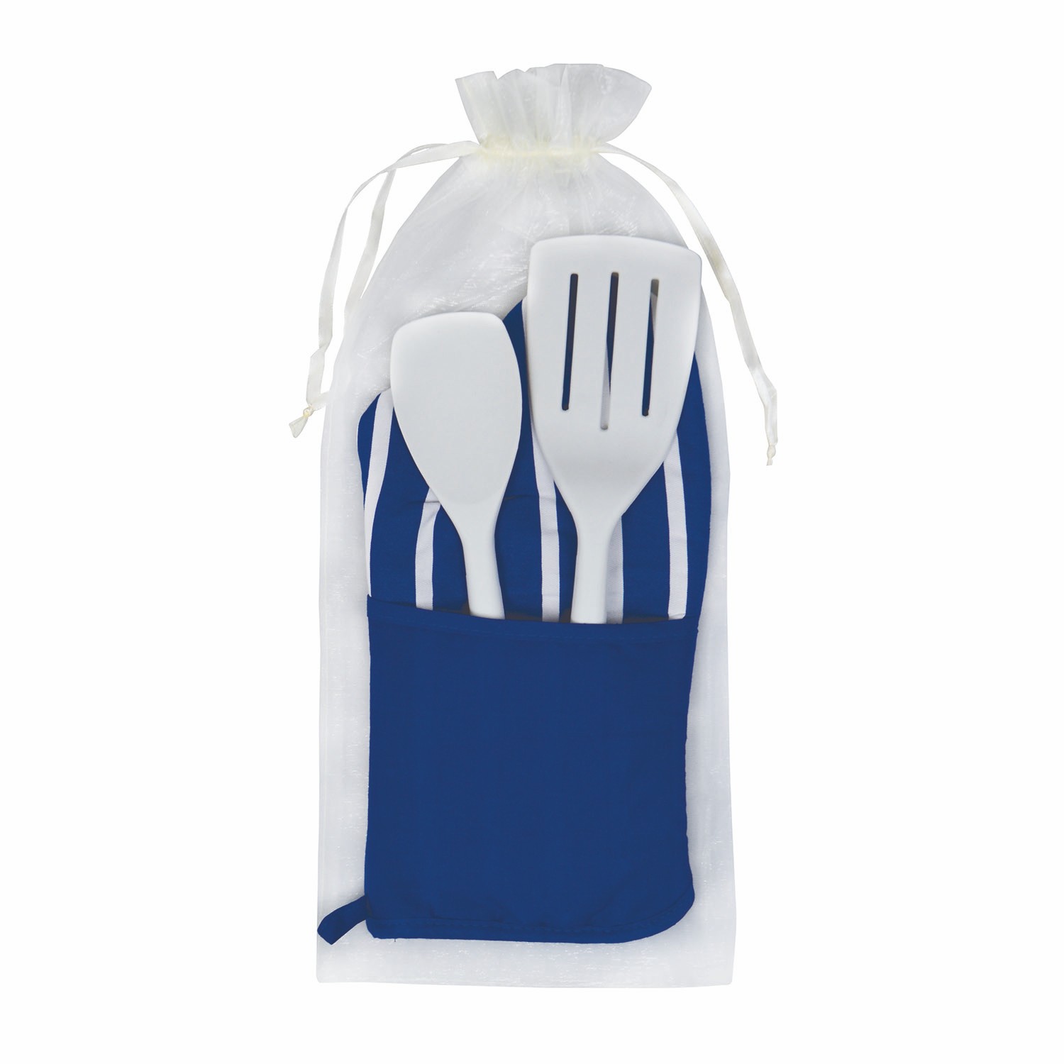 Picture of Chef's Therma-Grip Striped Oven Mitt Silicone Spoon & Spatula Combo