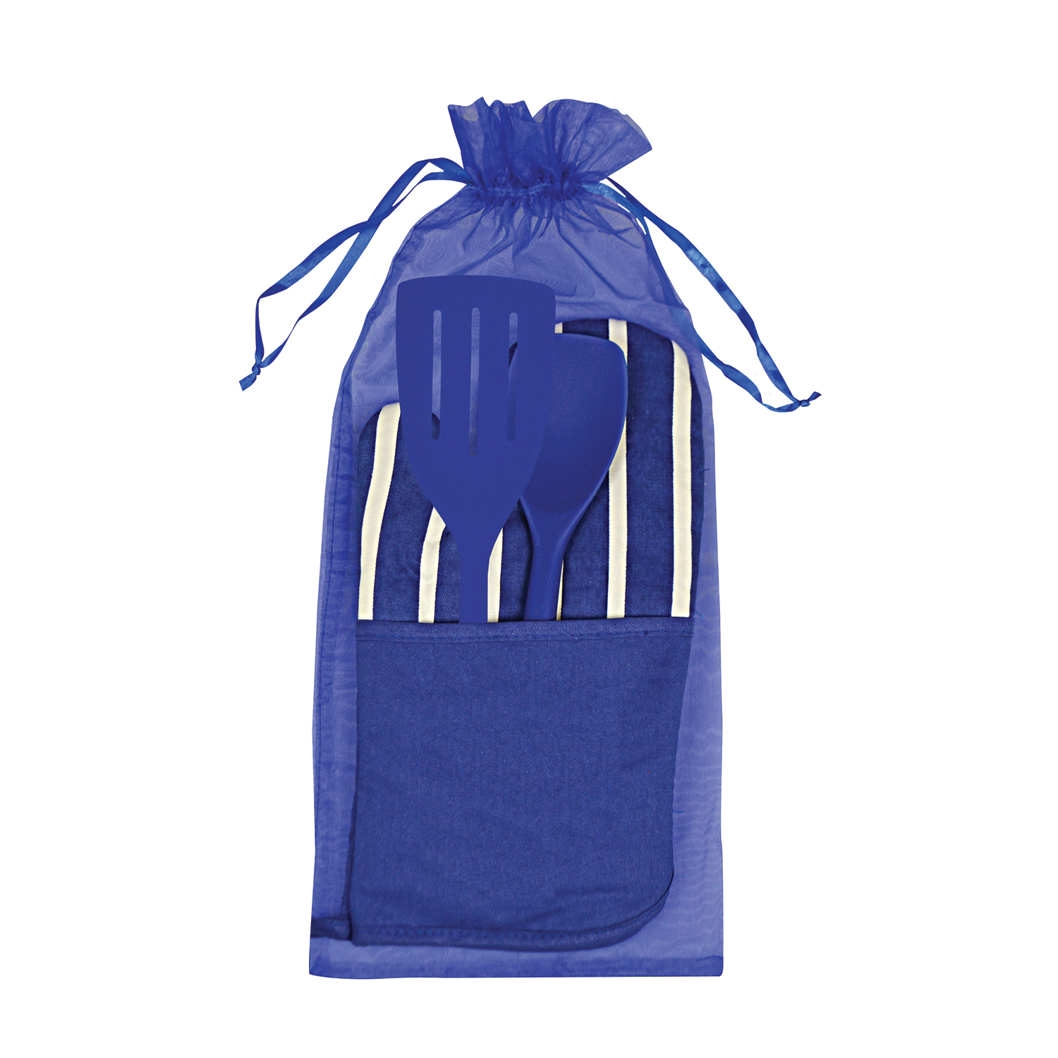 Picture of Chef's Therma-Grip Striped Oven Mitt Silicone Spoon & Spatula Combo