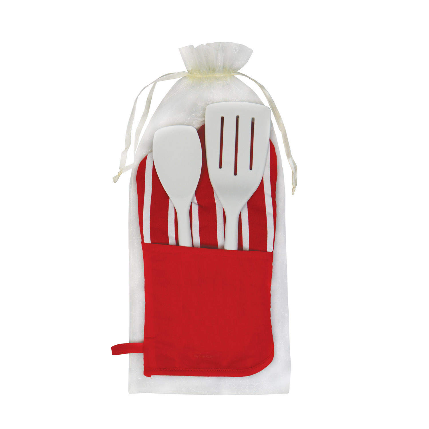 Picture of Chef's Therma-Grip Striped Oven Mitt Silicone Spoon & Spatula Combo