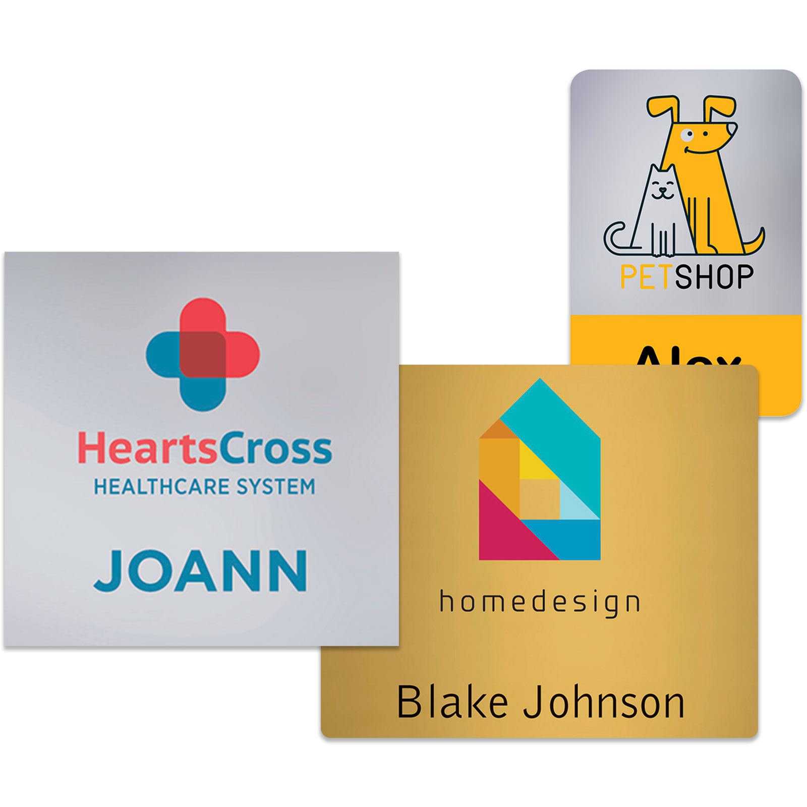 Picture of Charleston Plastic Name Badge (Custom sized between 0 and 3 sq. in.)