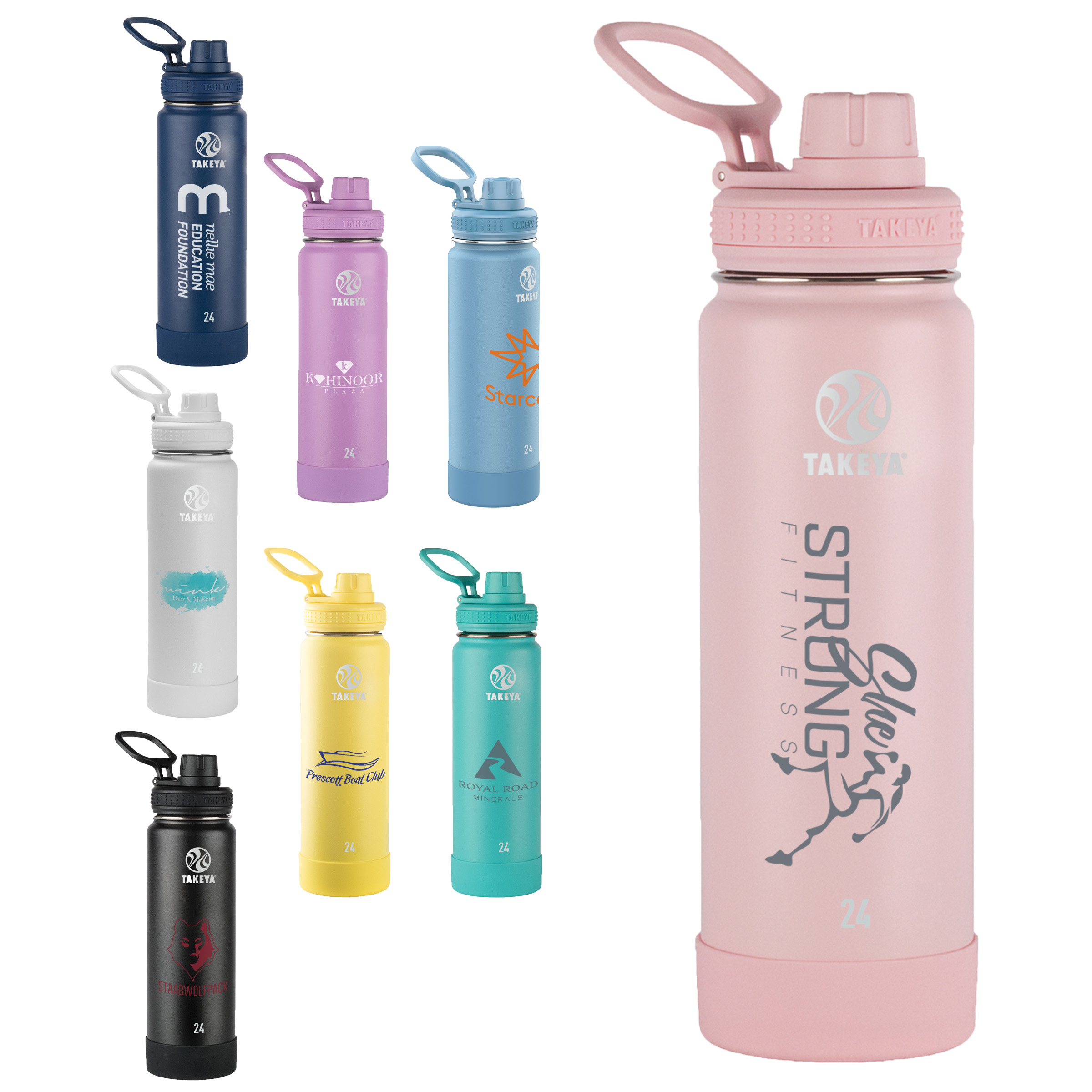 Picture of Takeya® 24 Oz. Water Bottle w/Actives Insulated Spout Lid™