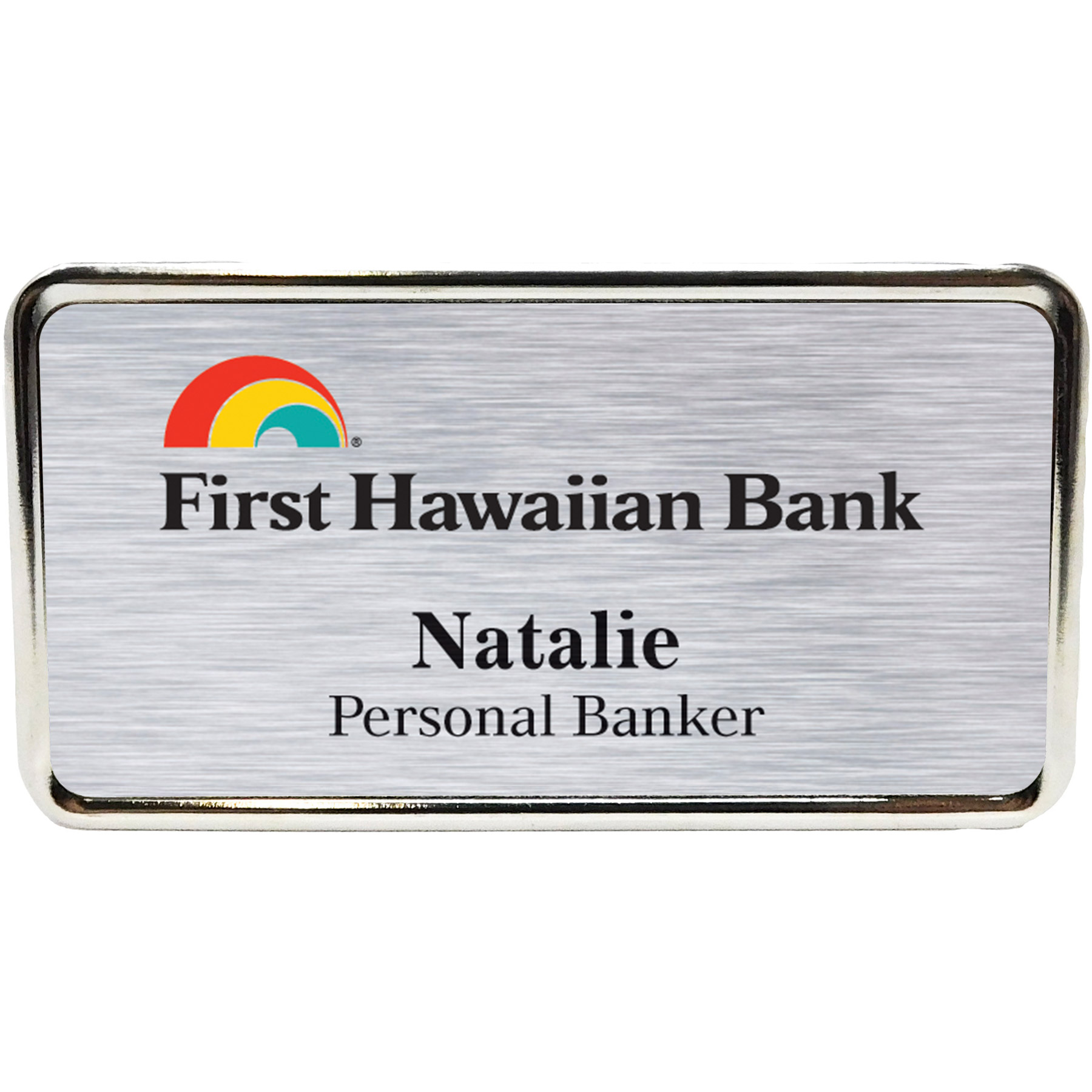 Picture of Columbus Express Metal Name Badge (standard 3 x 1-5/8)