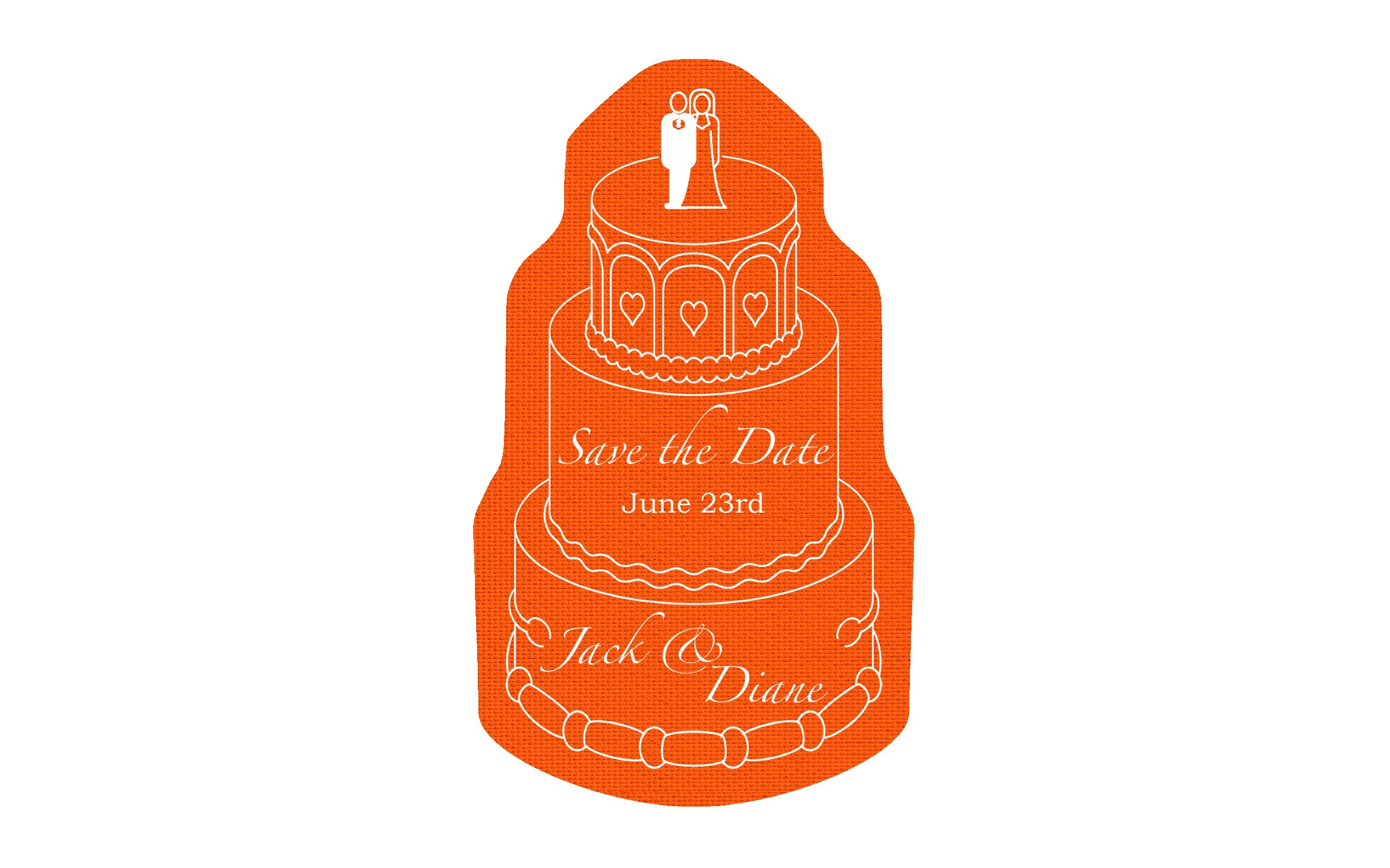 Picture of 6" Standard Vinyl Wedding Cake Vinyl Jar Opener