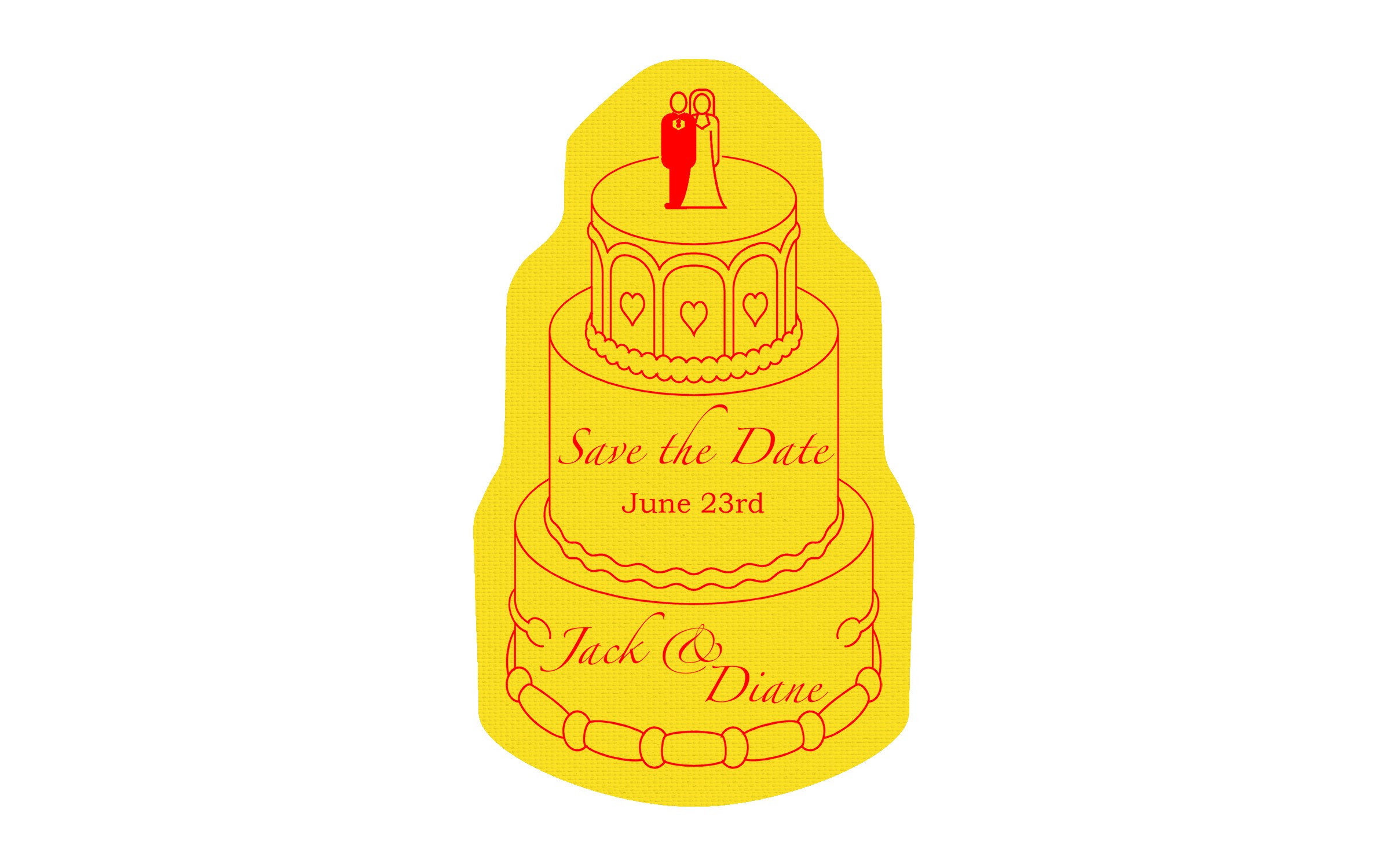 Picture of 6" Standard Vinyl Wedding Cake Vinyl Jar Opener