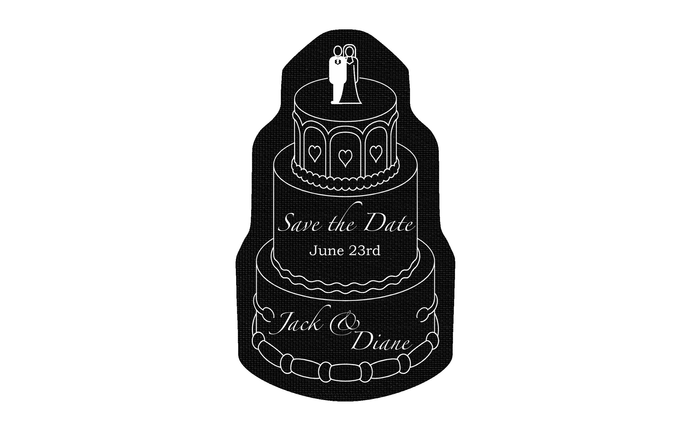 Picture of 6" Standard Vinyl Wedding Cake Vinyl Jar Opener