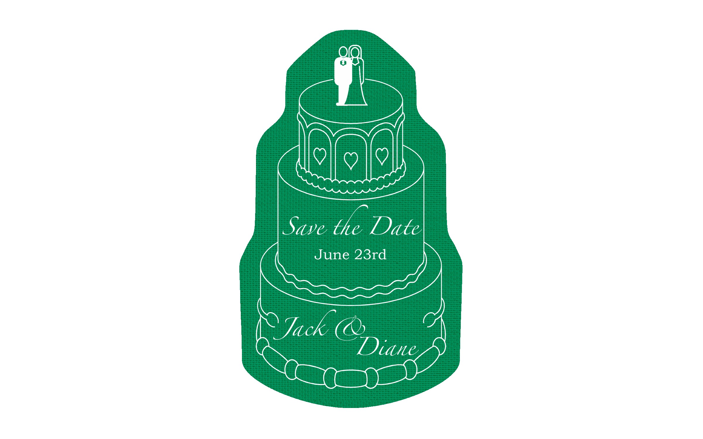 Picture of 6" Standard Vinyl Wedding Cake Vinyl Jar Opener