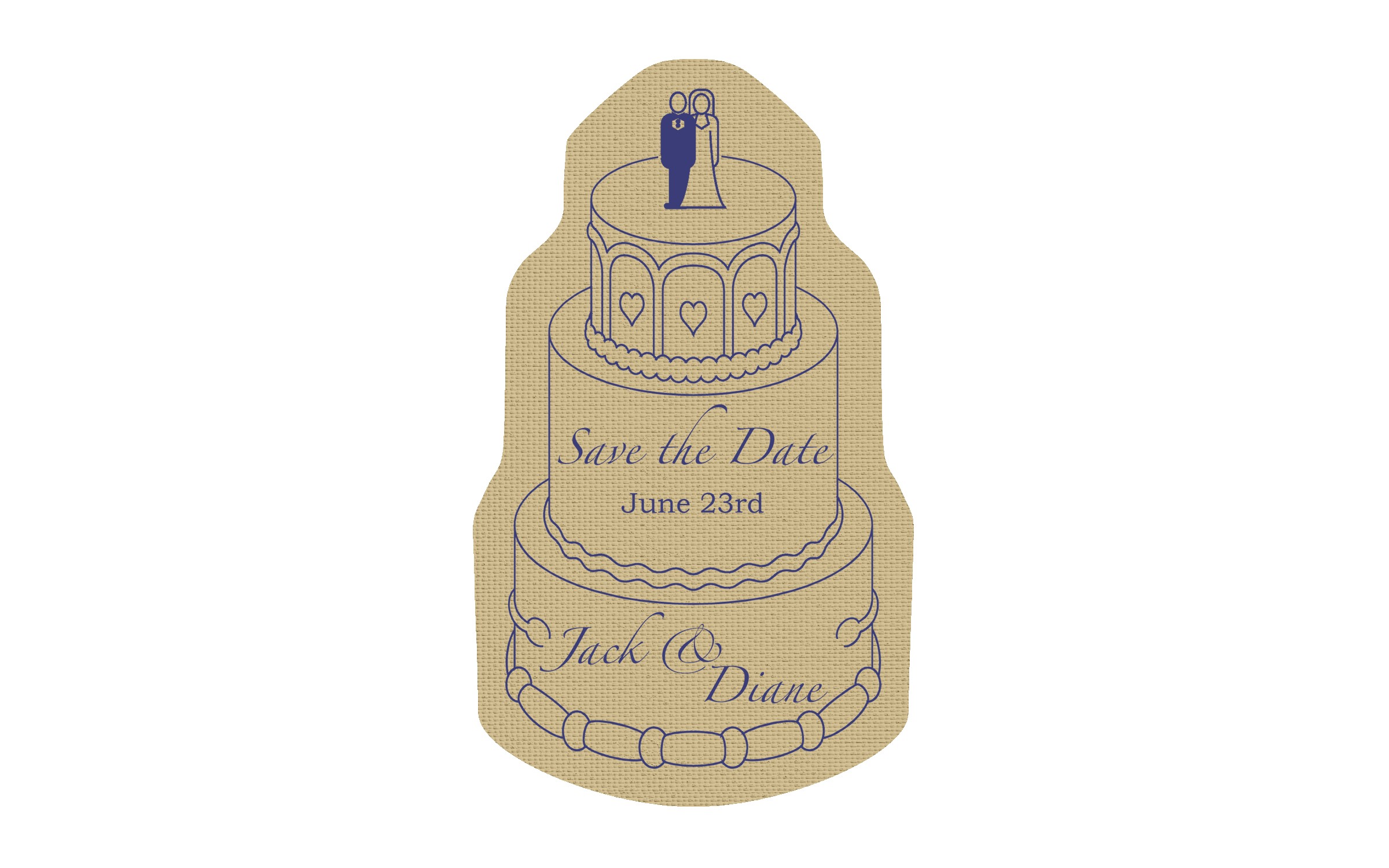 Picture of 6" Standard Vinyl Wedding Cake Vinyl Jar Opener