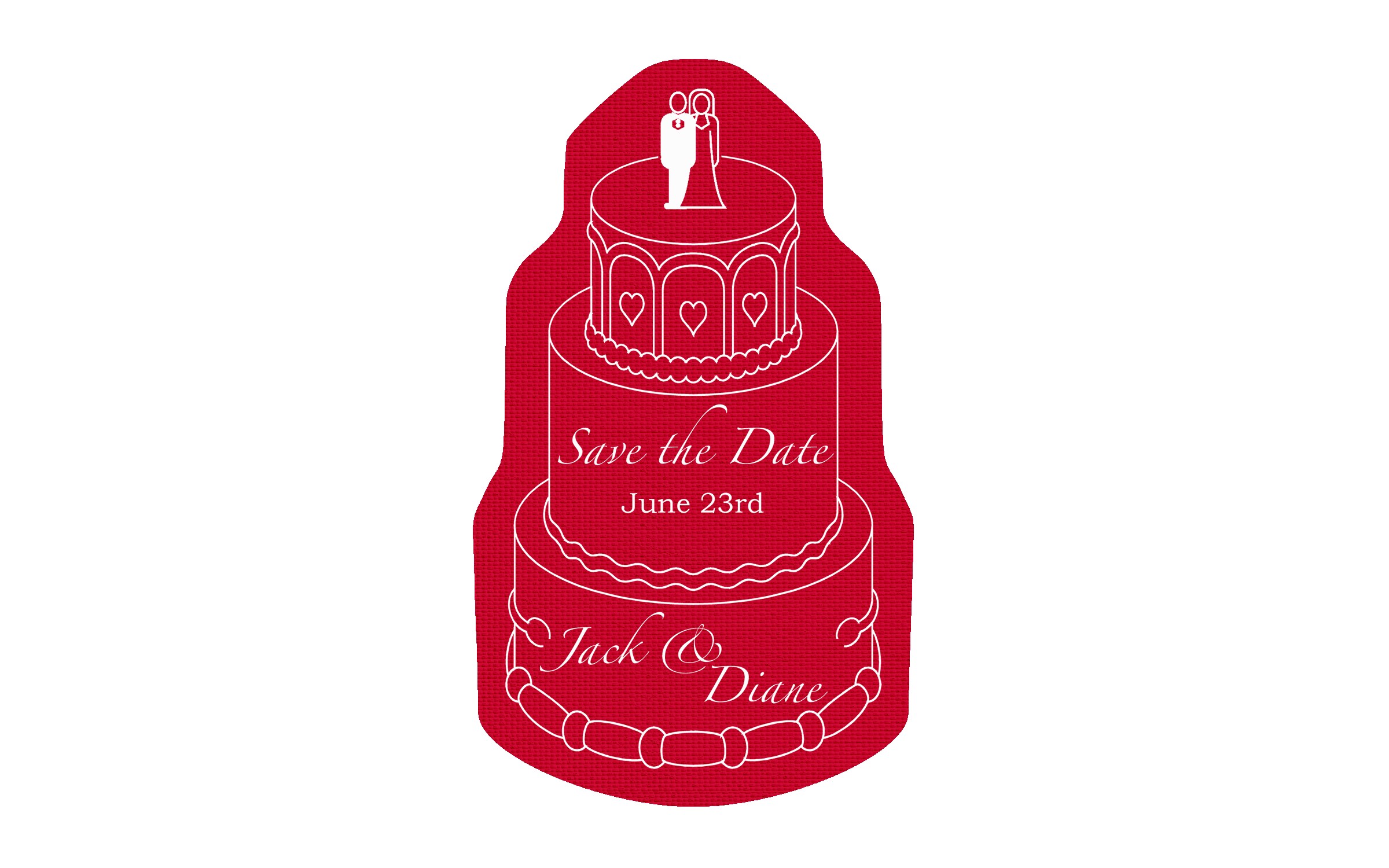 Picture of 6" Standard Vinyl Wedding Cake Vinyl Jar Opener