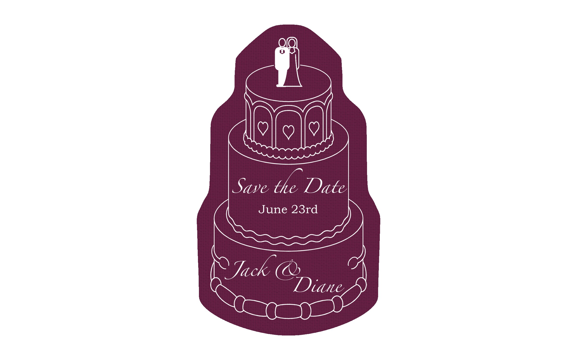 Picture of 6" Standard Vinyl Wedding Cake Vinyl Jar Opener