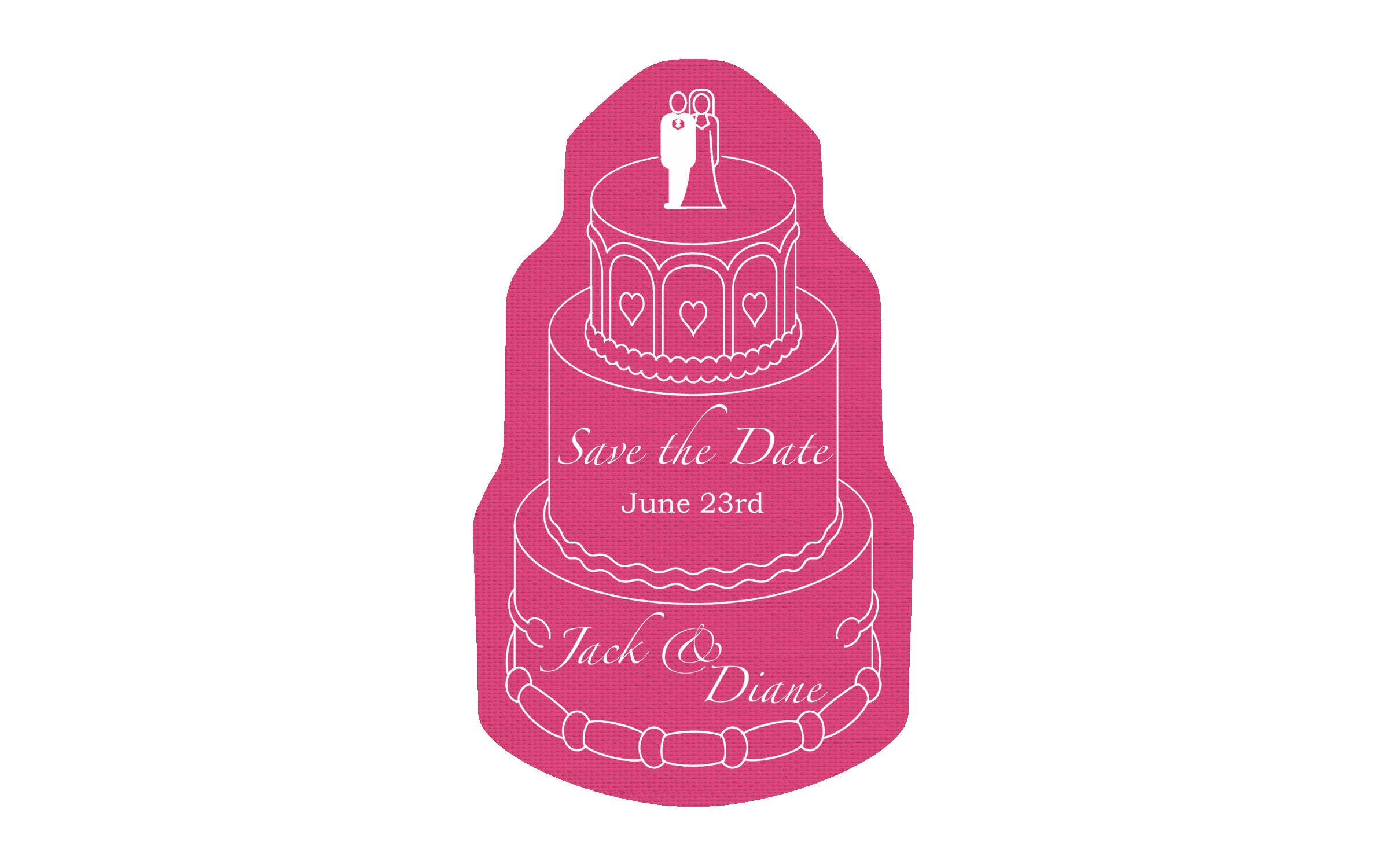 Picture of 6" Standard Vinyl Wedding Cake Vinyl Jar Opener