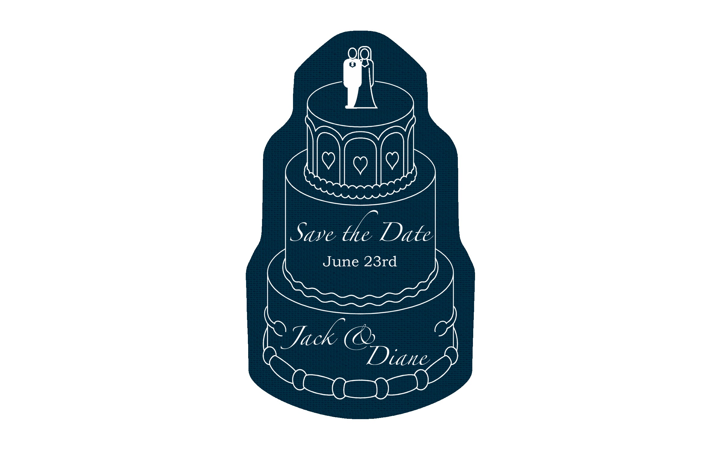 Picture of 6" Standard Vinyl Wedding Cake Vinyl Jar Opener
