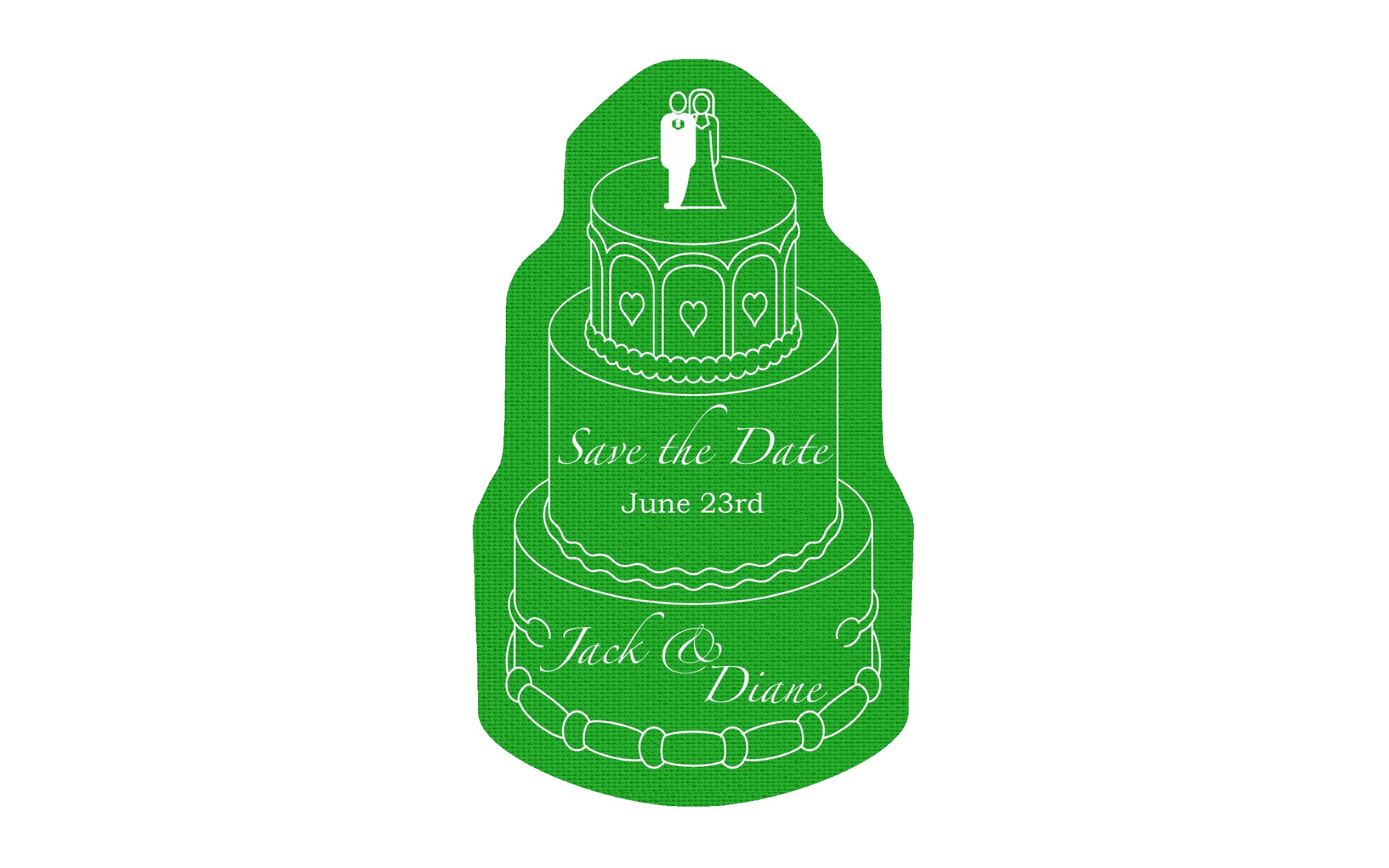 Picture of 6" Standard Vinyl Wedding Cake Vinyl Jar Opener