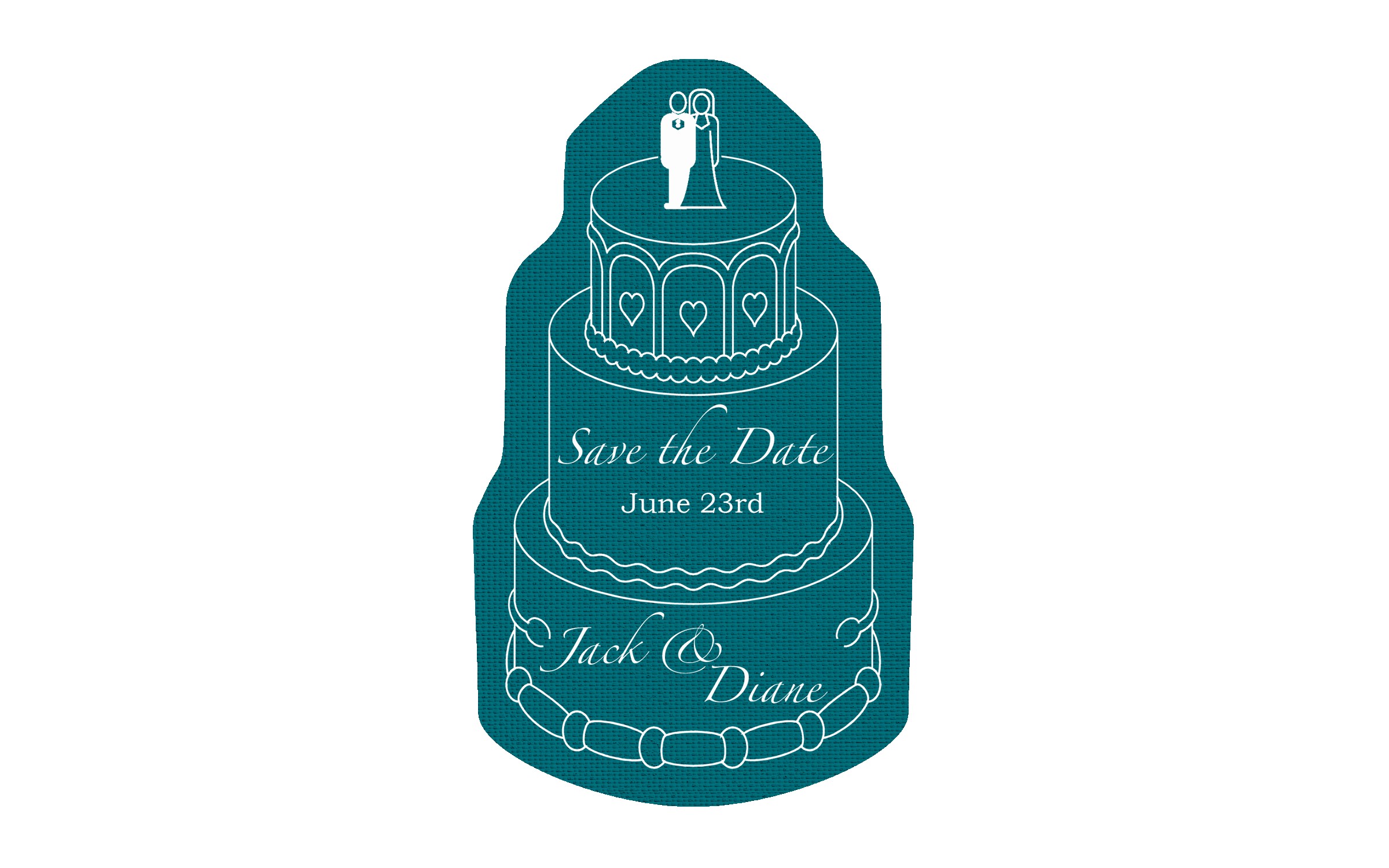 Picture of 6" Standard Vinyl Wedding Cake Vinyl Jar Opener