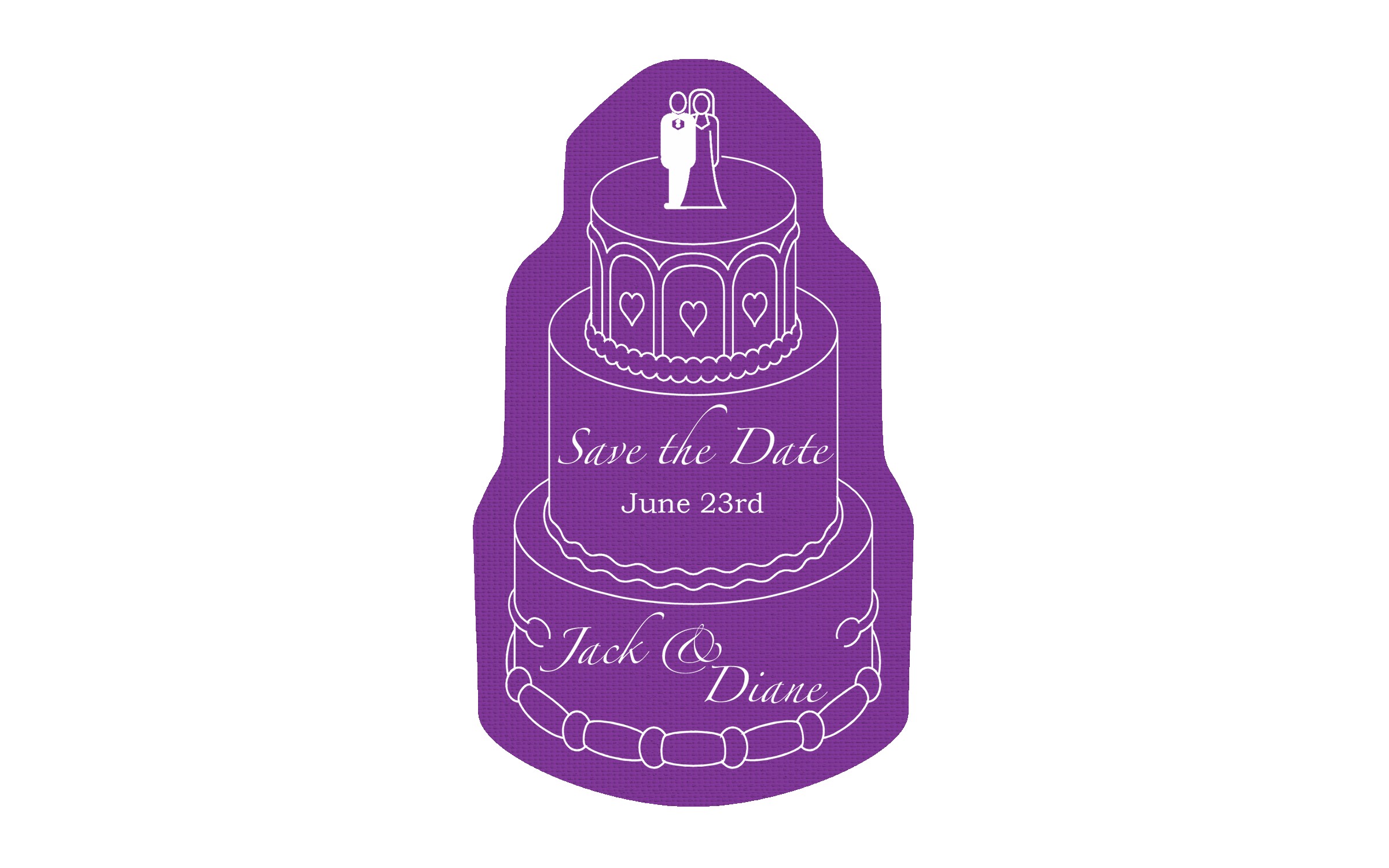Picture of 6" Standard Vinyl Wedding Cake Vinyl Jar Opener