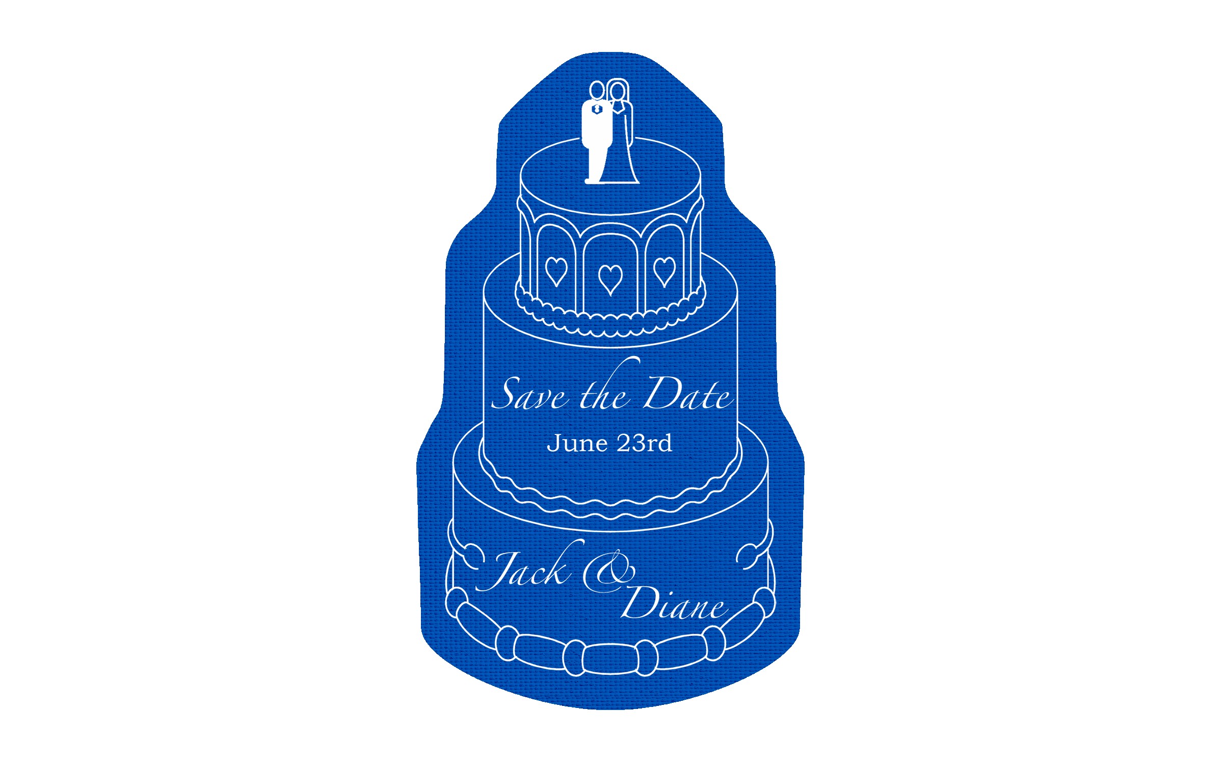 Picture of 6" Standard Vinyl Wedding Cake Vinyl Jar Opener