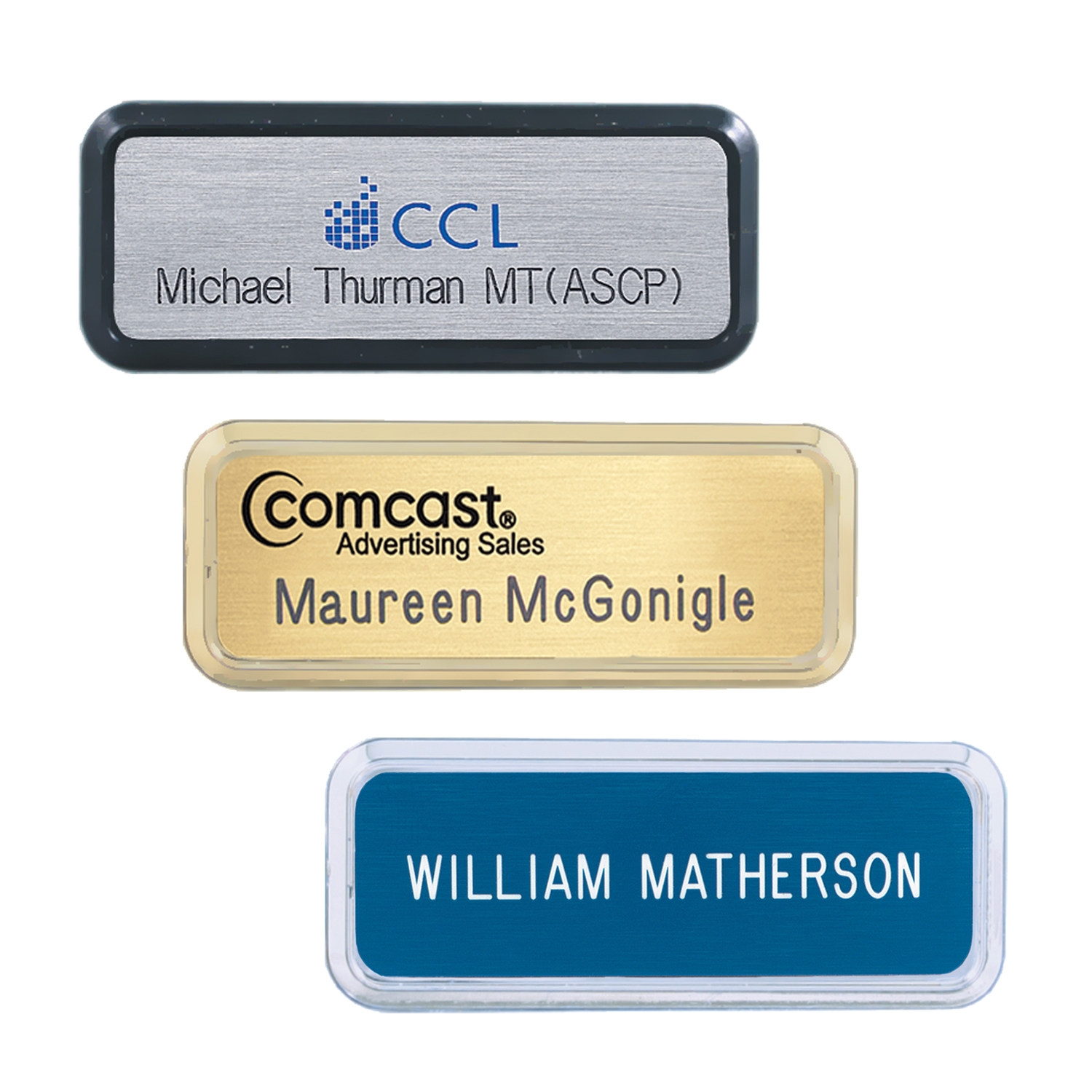 Picture of Las Vegas Plastic Name Badge (Standard Size 1-5/16" x 3-5/16"
