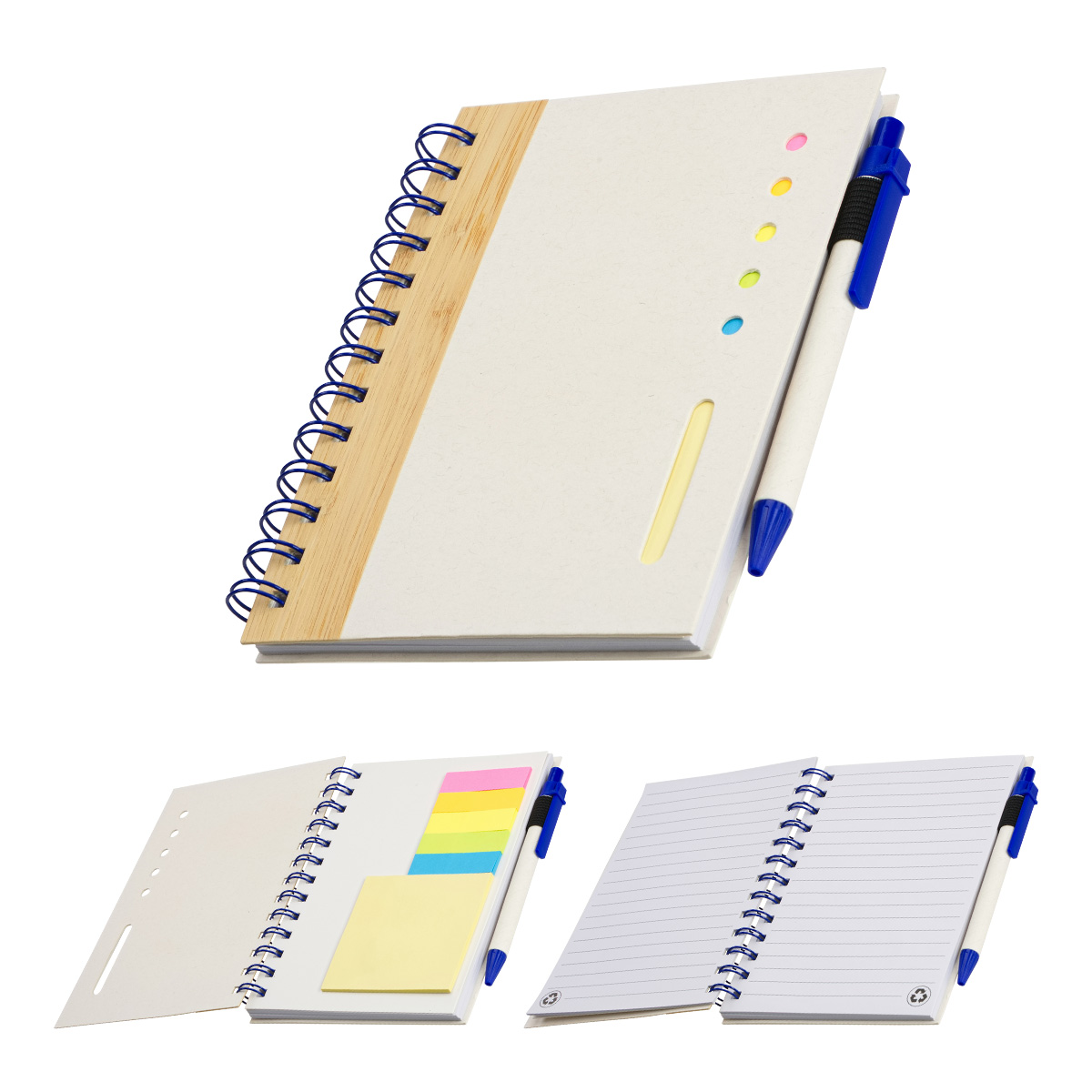 Picture of Camber Spiral Notebook with Colorful Sticky Notes & Pen