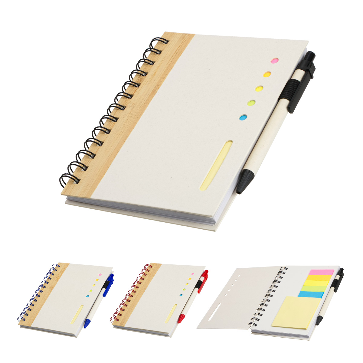Picture of Camber Spiral Notebook with Colorful Sticky Notes & Pen
