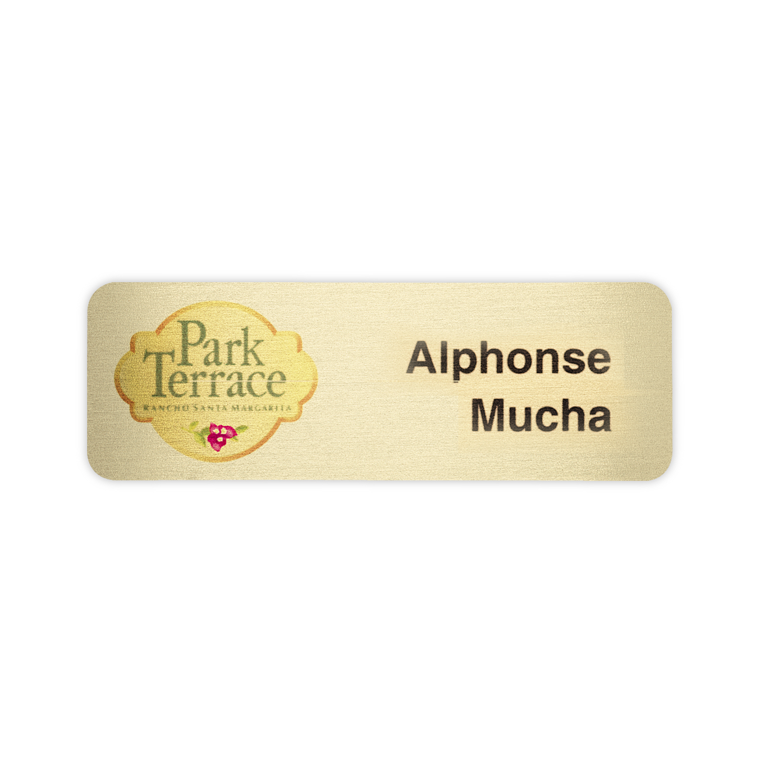 Picture of Savannah Custom Metal Name Badge (Custom sized between 0 and 3 sq. in.)
