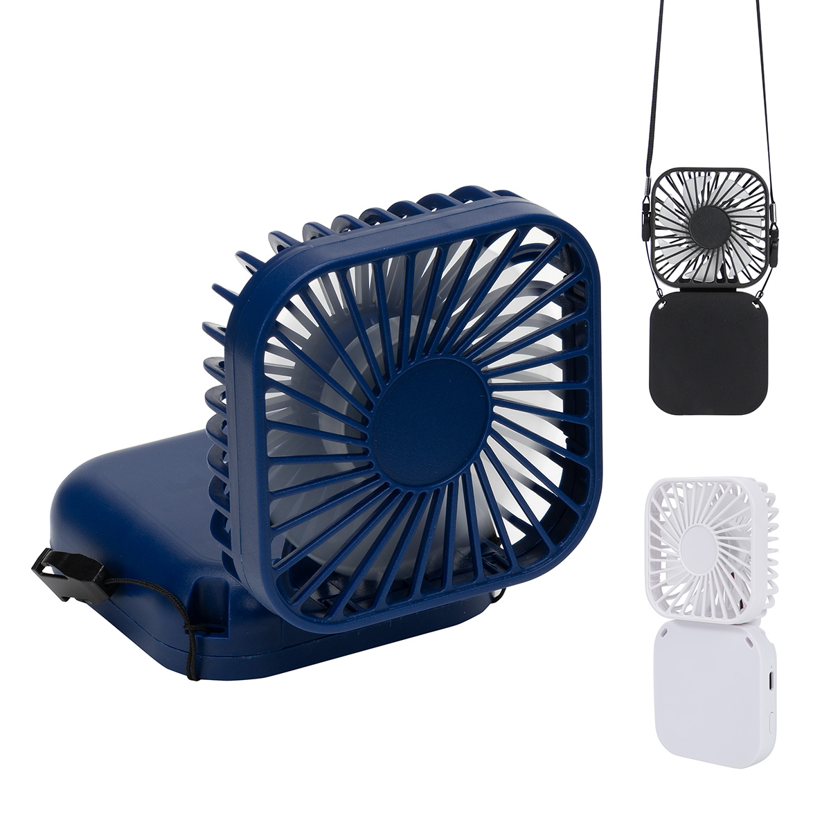 Picture of Whirlwind Mini Folding Rechargeable Fan with Lanyard