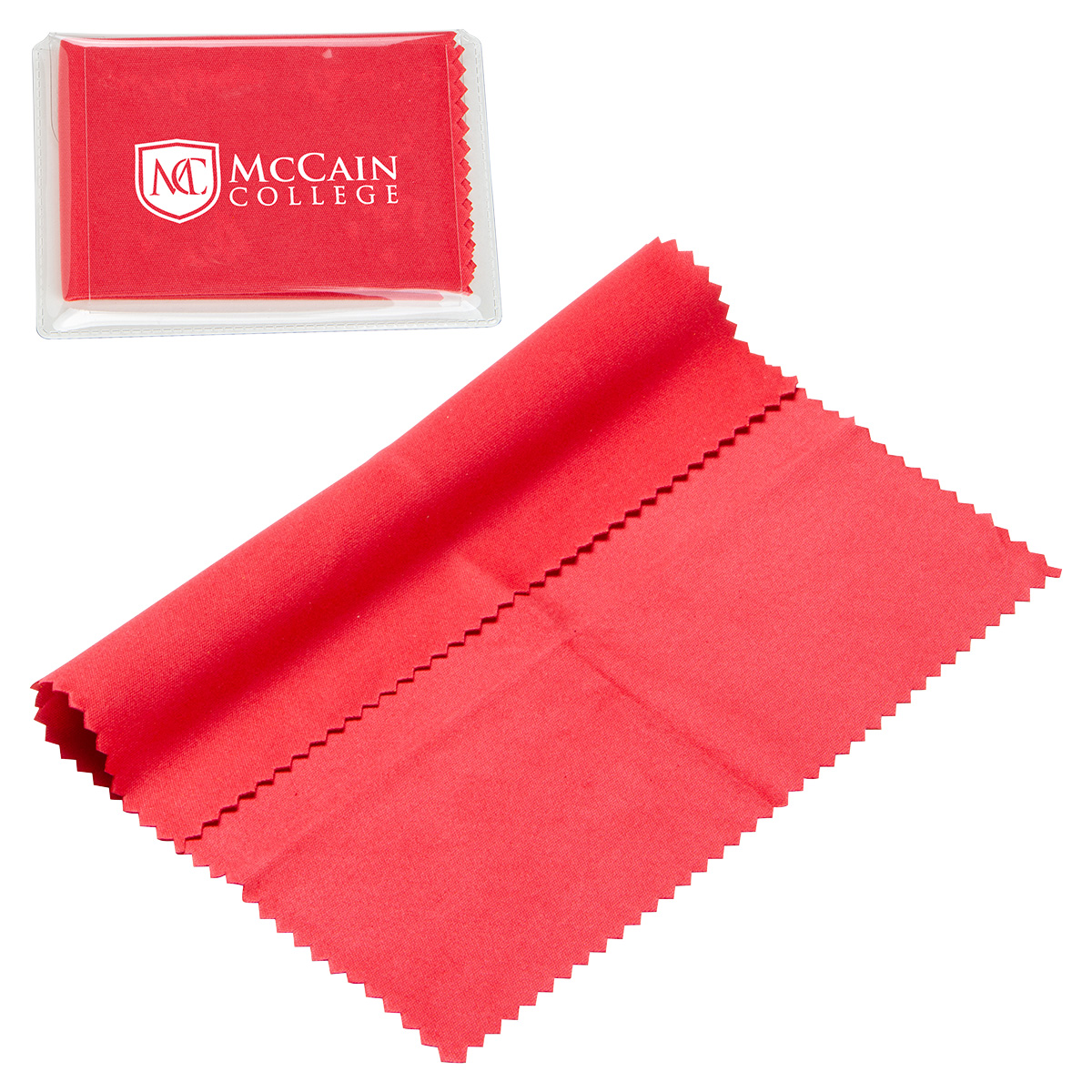 Picture of 6" x 6" 220GSM Microfiber Cleaning Cloth in Clear PVC Case