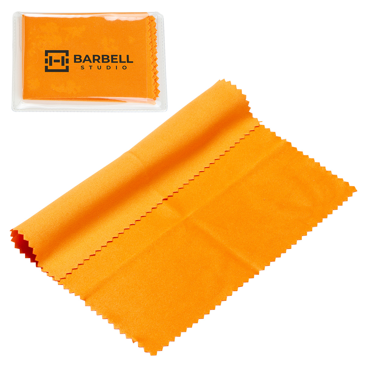 Picture of 6" x 6" 220GSM Microfiber Cleaning Cloth in Clear PVC Case