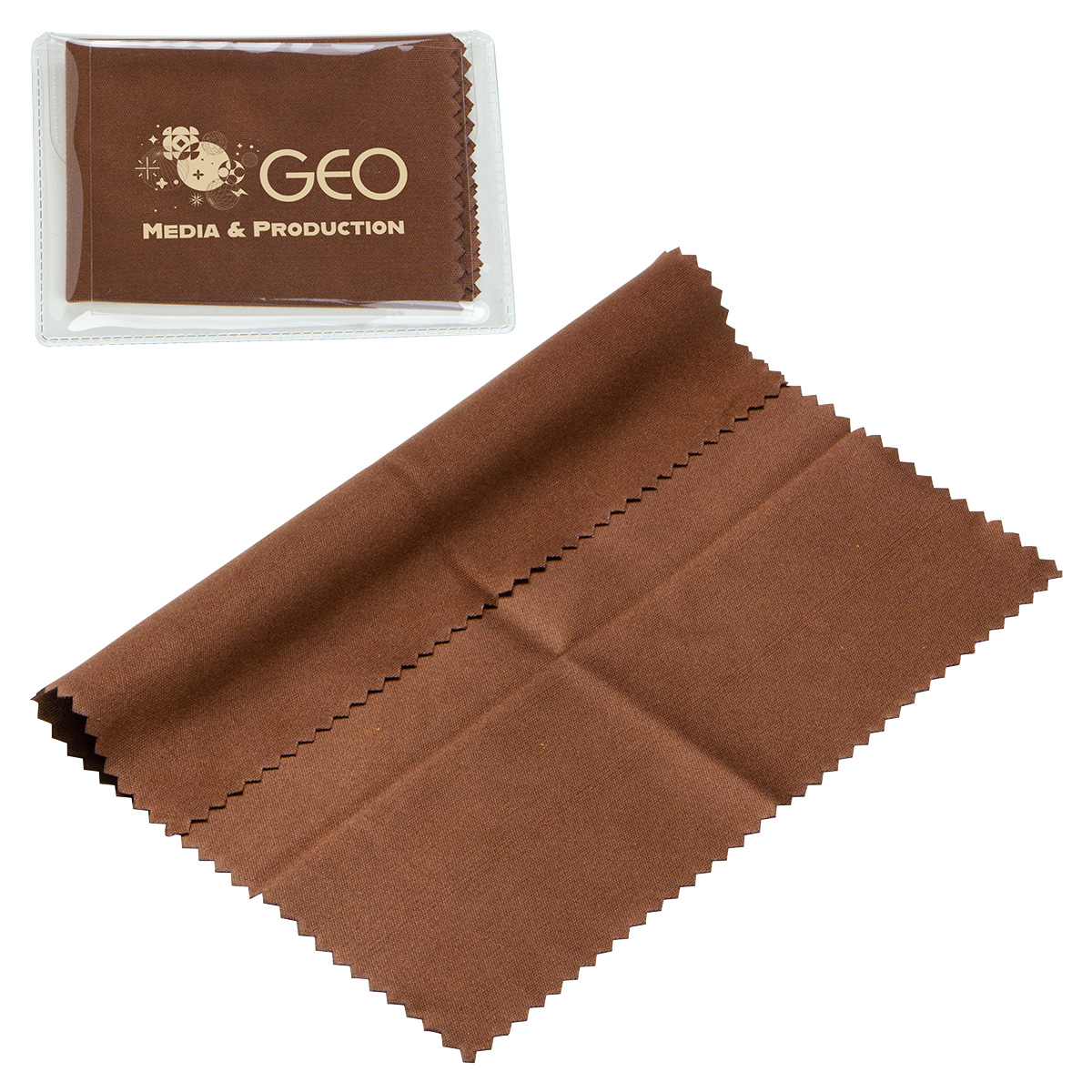 Picture of 6" x 6" 220GSM Microfiber Cleaning Cloth in Clear PVC Case