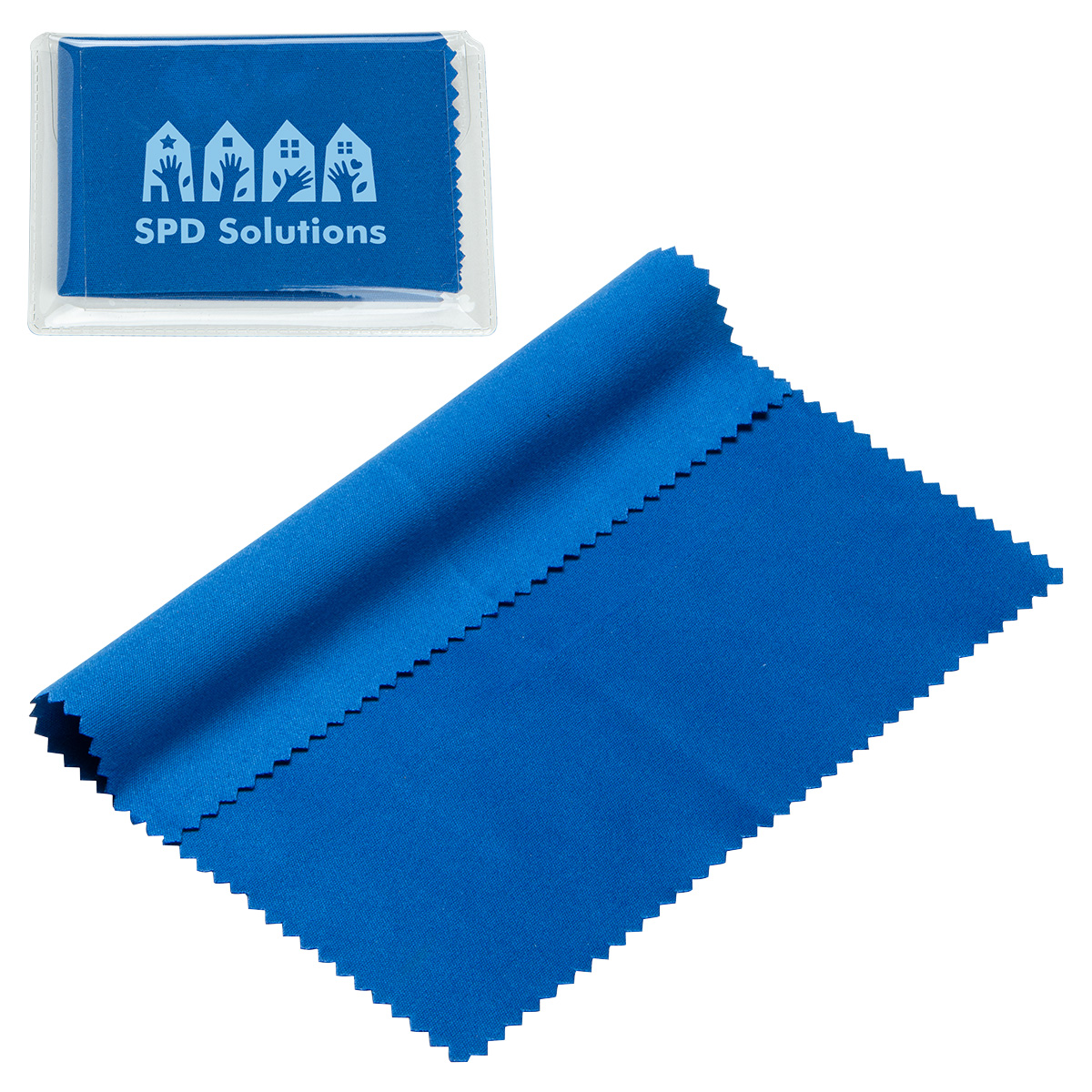 Picture of 6" x 6" 220GSM Microfiber Cleaning Cloth in Clear PVC Case
