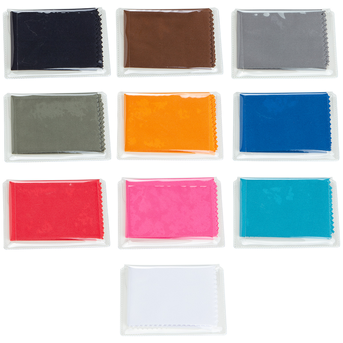 Picture of 6" x 6" 220GSM Microfiber Cleaning Cloth in Clear PVC Case