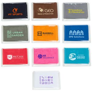 Picture of 6" x 6" 220GSM Microfiber Cleaning Cloth in Clear PVC Case