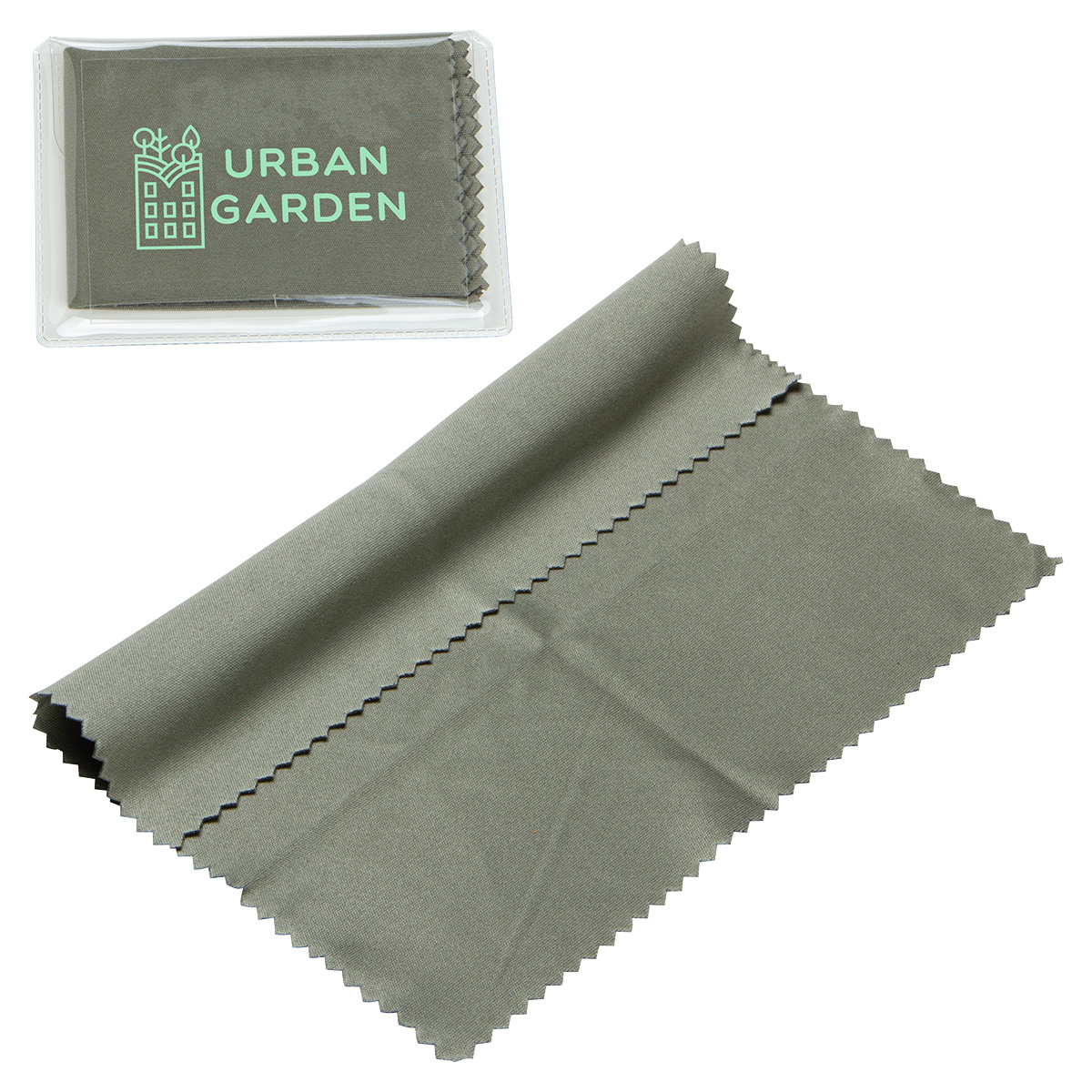 Picture of 6" x 6" 220GSM Microfiber Cleaning Cloth in Clear PVC Case