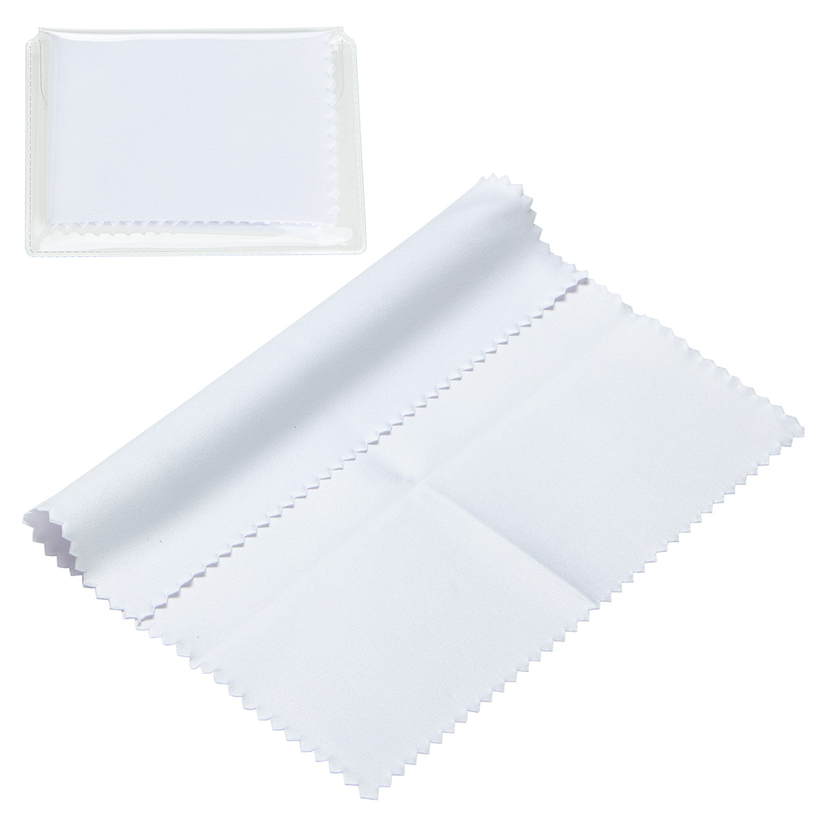 Picture of 6" x 6" 220GSM Microfiber Cleaning Cloth in Clear PVC Case