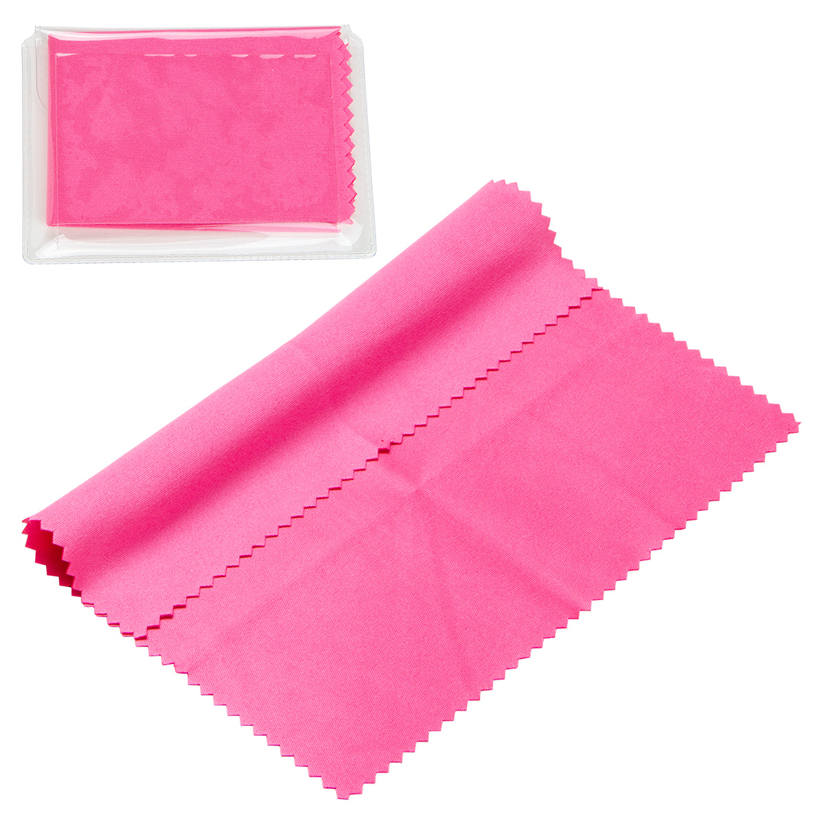 Picture of 6" x 6" 220GSM Microfiber Cleaning Cloth in Clear PVC Case