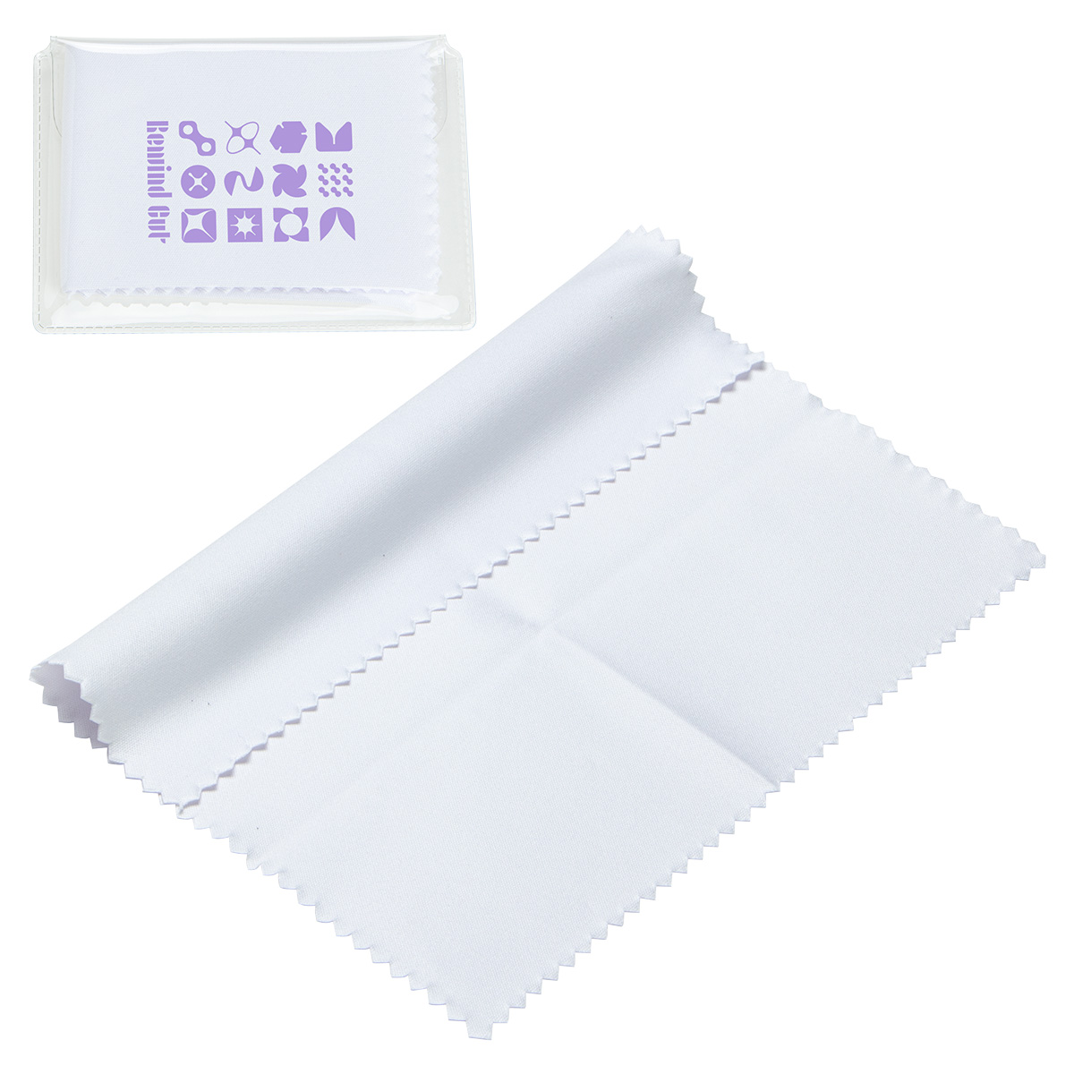 Picture of 6" x 6" 220GSM Microfiber Cleaning Cloth in Clear PVC Case