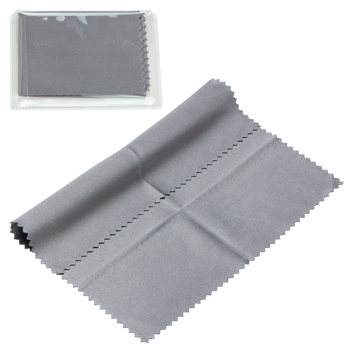 Picture of 6" x 6" 220GSM Microfiber Cleaning Cloth in Clear PVC Case