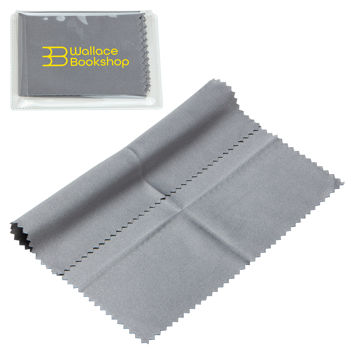 Picture of 6" x 6" 220GSM Microfiber Cleaning Cloth in Clear PVC Case