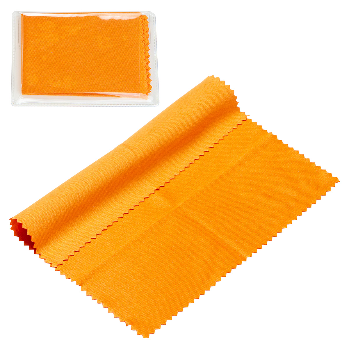 Picture of 6" x 6" 220GSM Microfiber Cleaning Cloth in Clear PVC Case