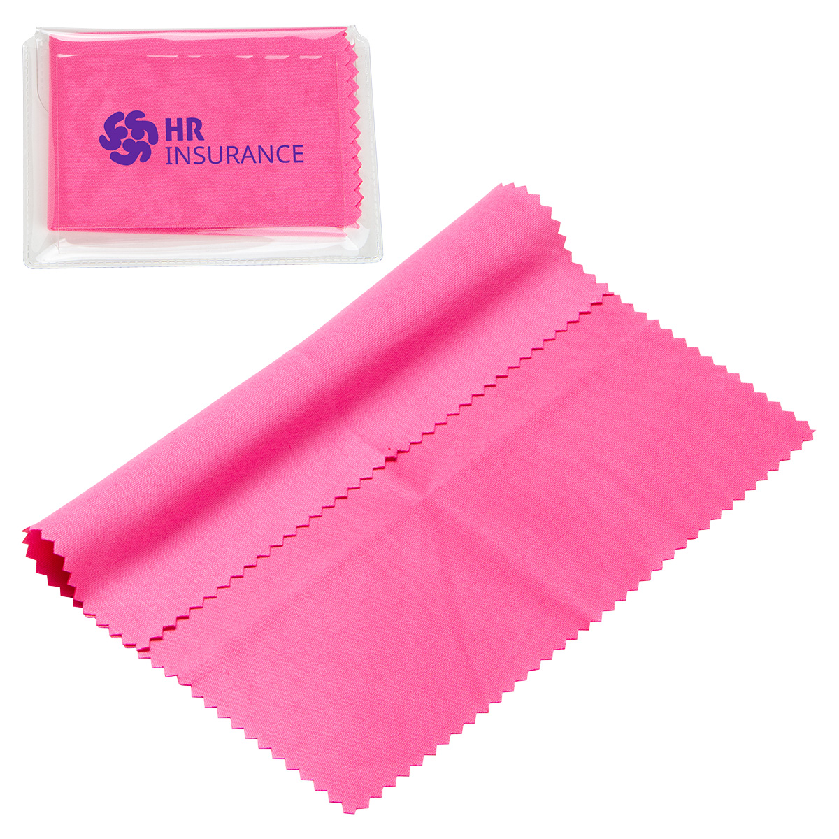 Picture of 6" x 6" 220GSM Microfiber Cleaning Cloth in Clear PVC Case