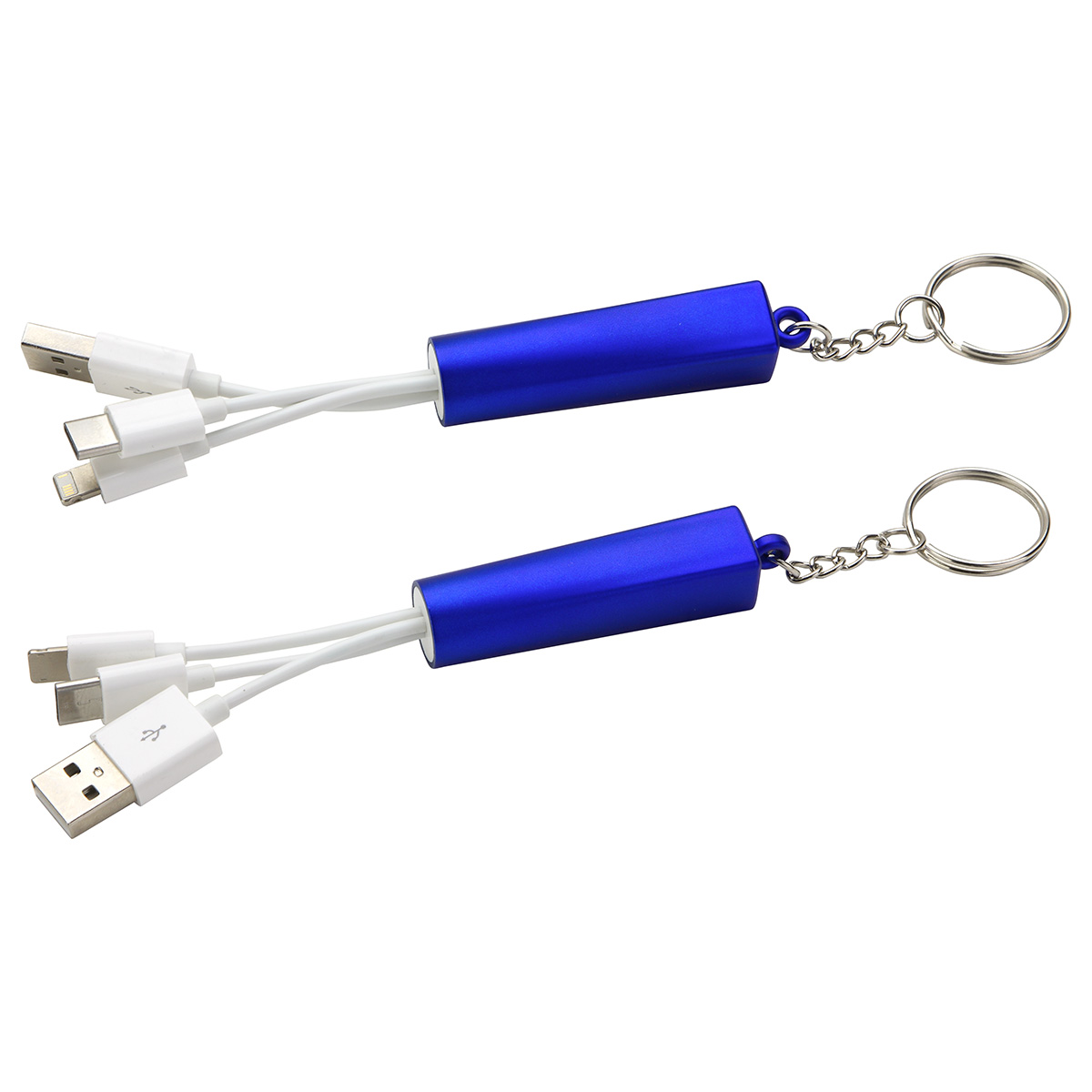 Picture of Trey 3-in-1 Light-Up Charging Cable with Keychain