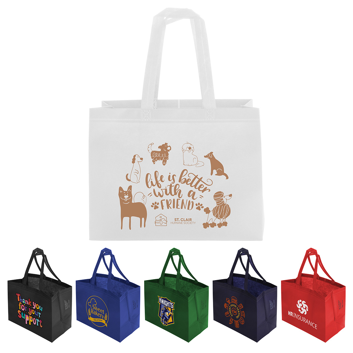 Picture of Kingston 80GSM Recycled Non-Woven Polypropylene Heat-Sealed Tote