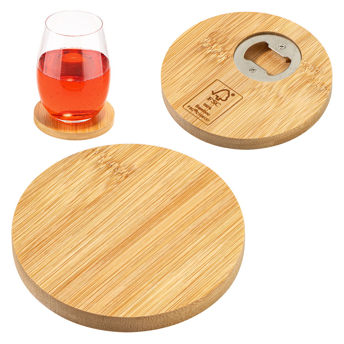 Picture of Bamboo Coaster with Bottle Opener