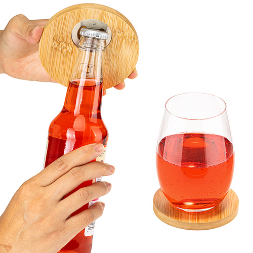 Picture of Bamboo Coaster with Bottle Opener
