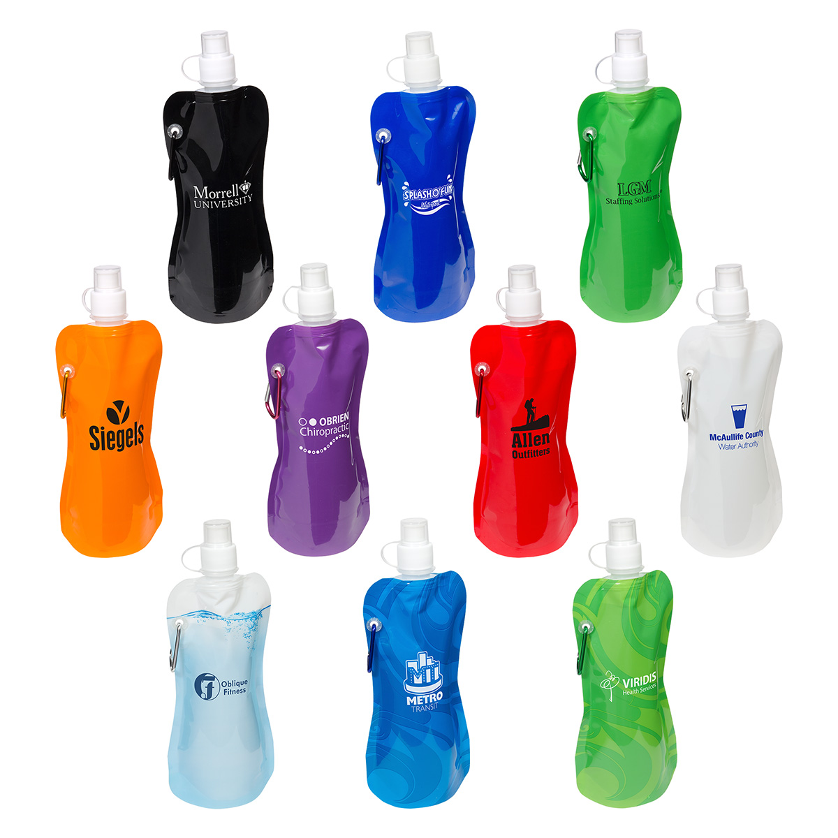Picture of Flex Foldable 16 oz Water Bottle with Carabiner