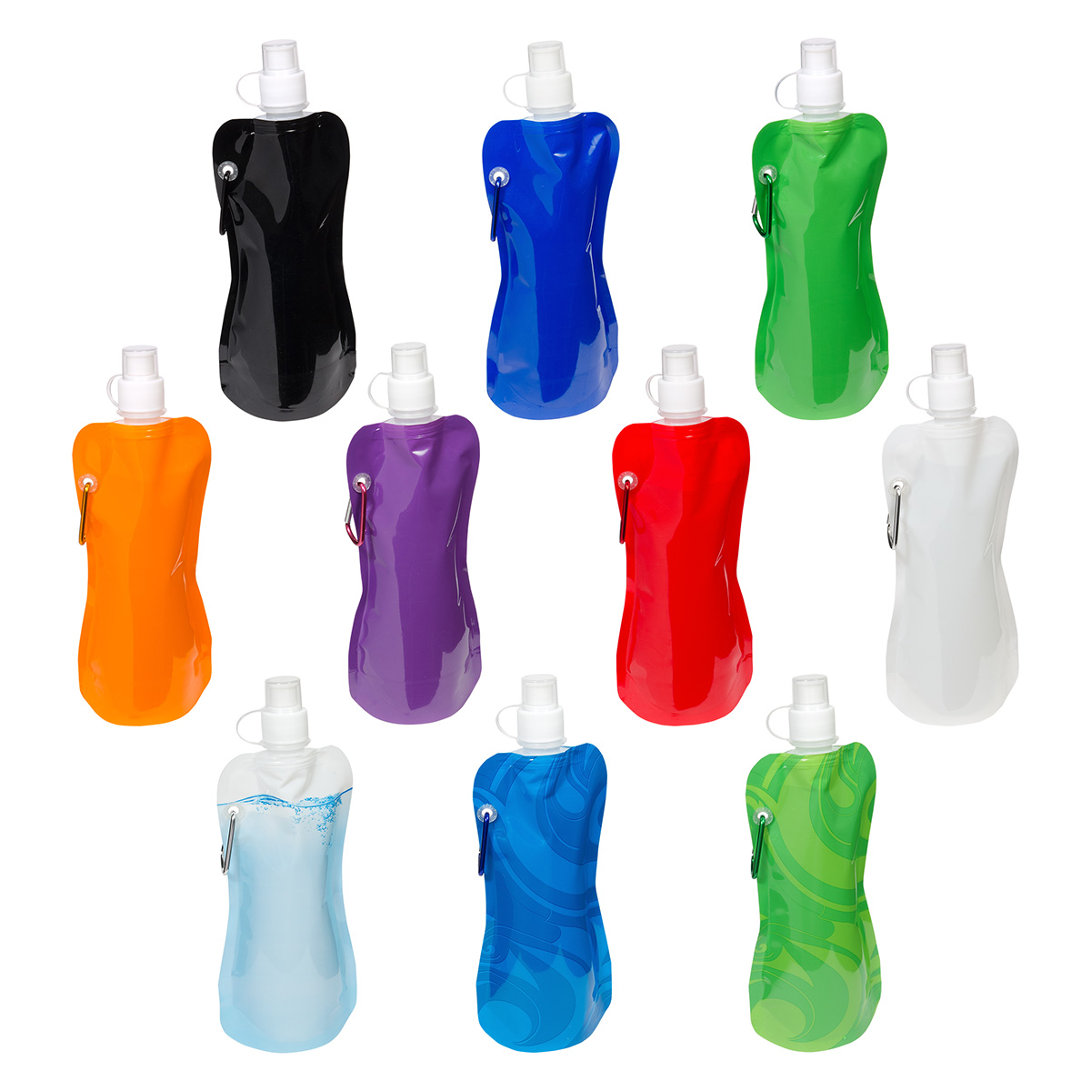 Picture of Flex Foldable 16 oz Water Bottle with Carabiner