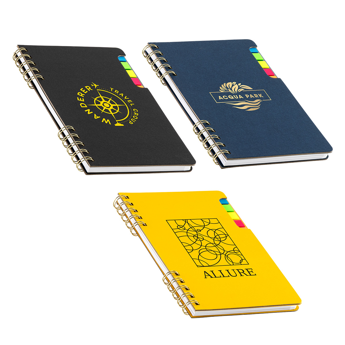 Picture of Praxis Recycled Spiral Notebook with Sticky Flags