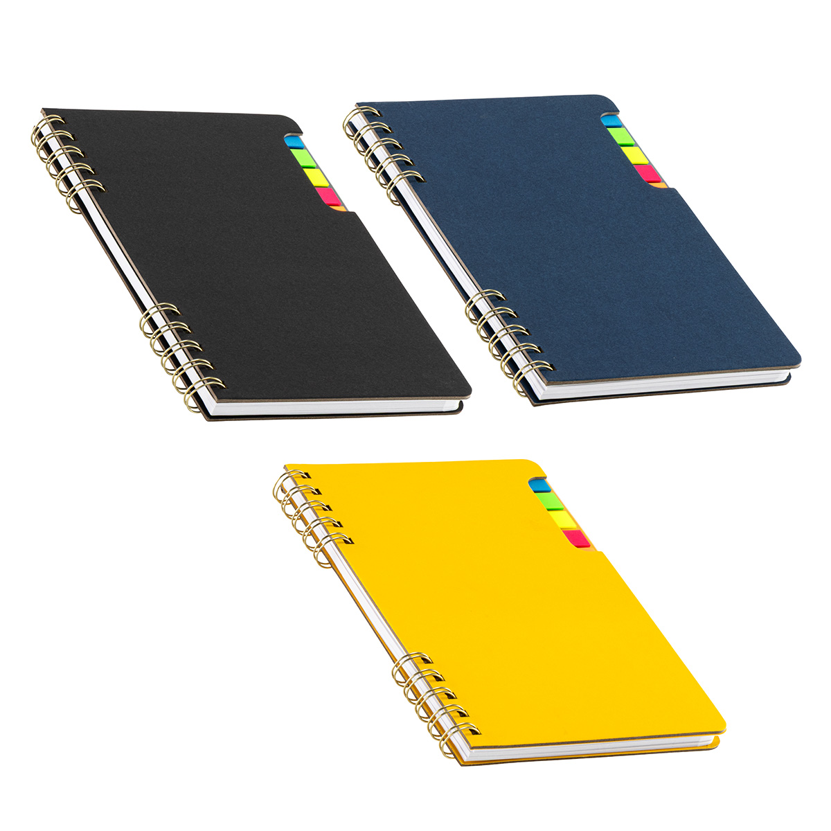 Picture of Praxis Recycled Spiral Notebook with Sticky Flags