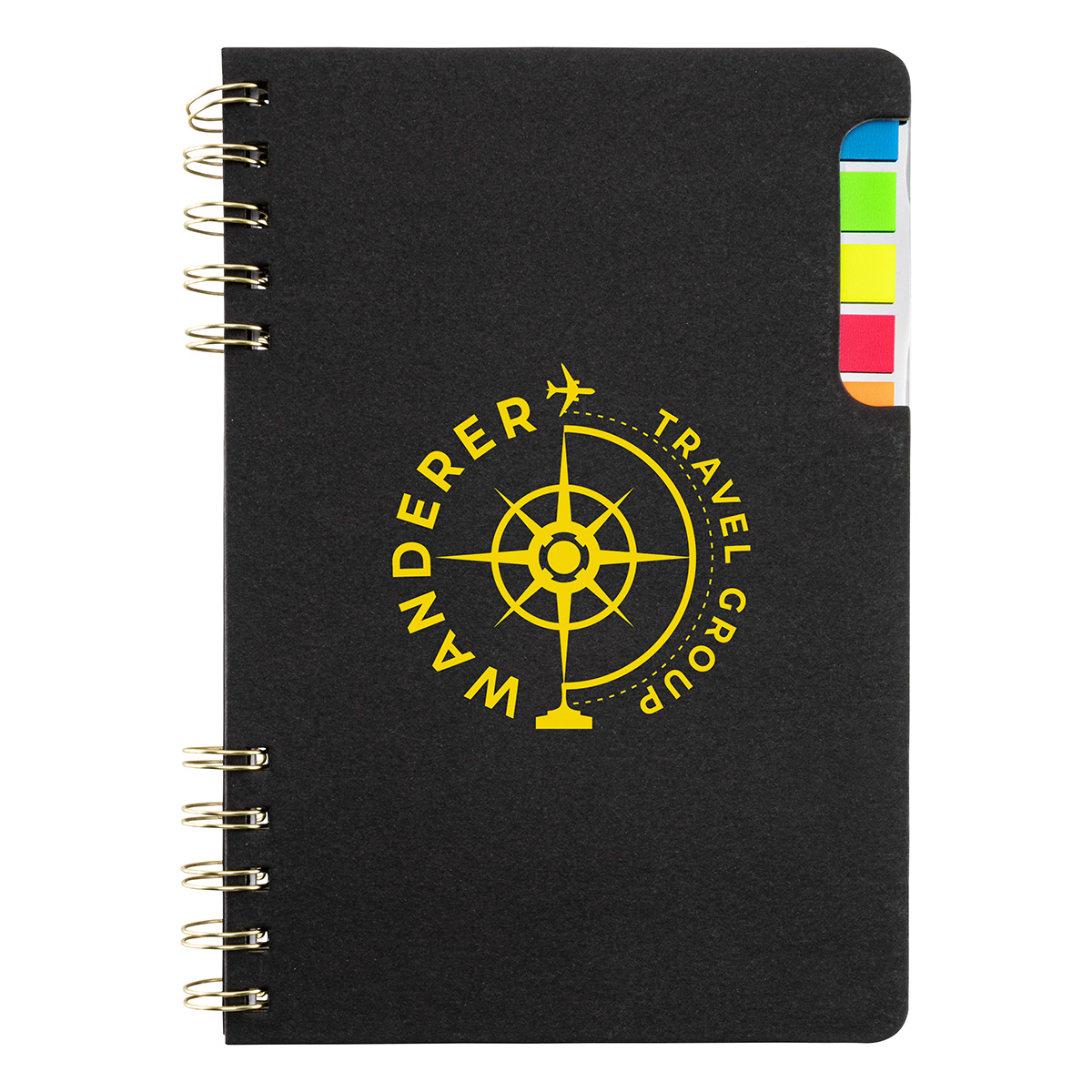 Picture of Praxis Recycled Spiral Notebook with Sticky Flags