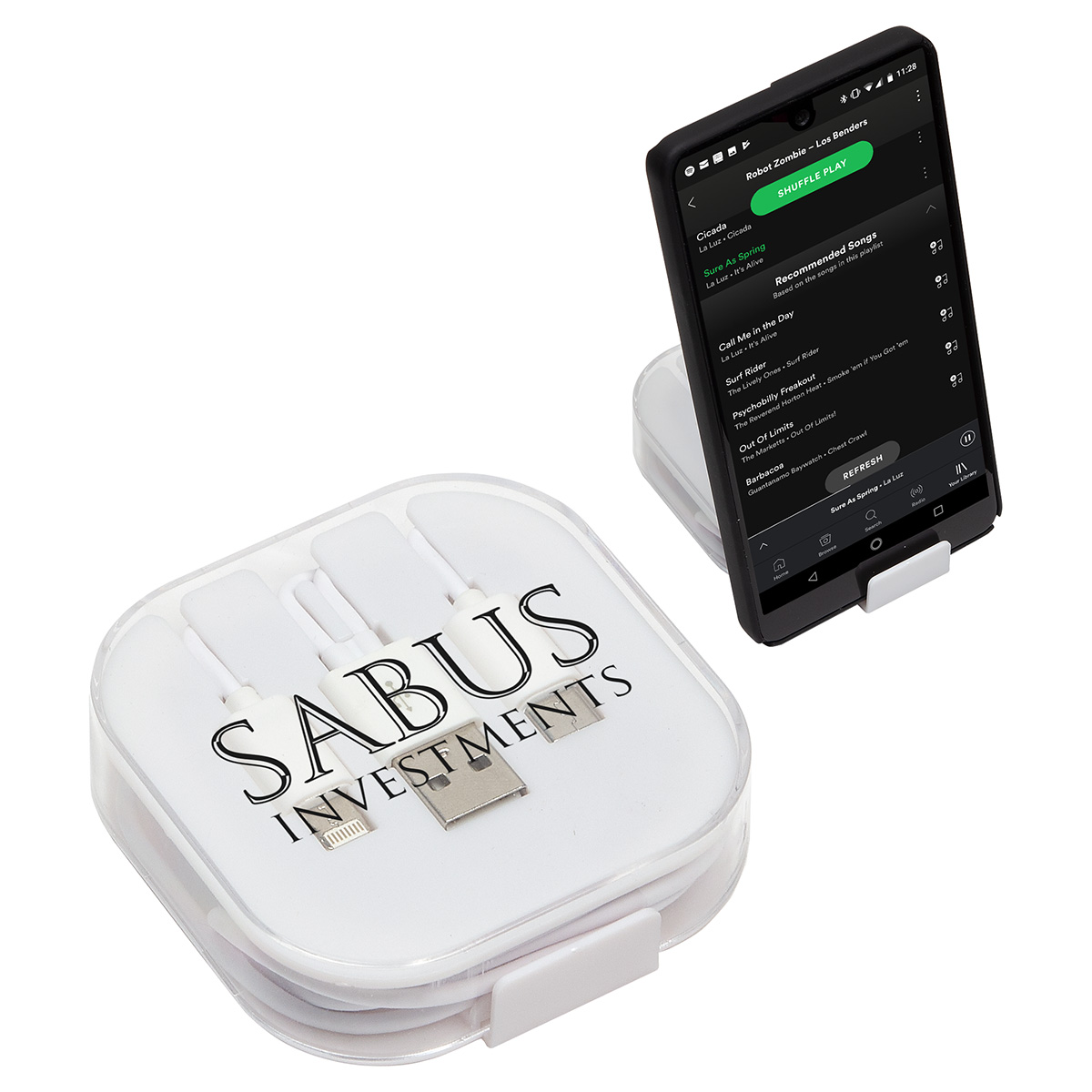 Picture of Trio 3-in-1 Charging Cable with Built-In Phone Stand