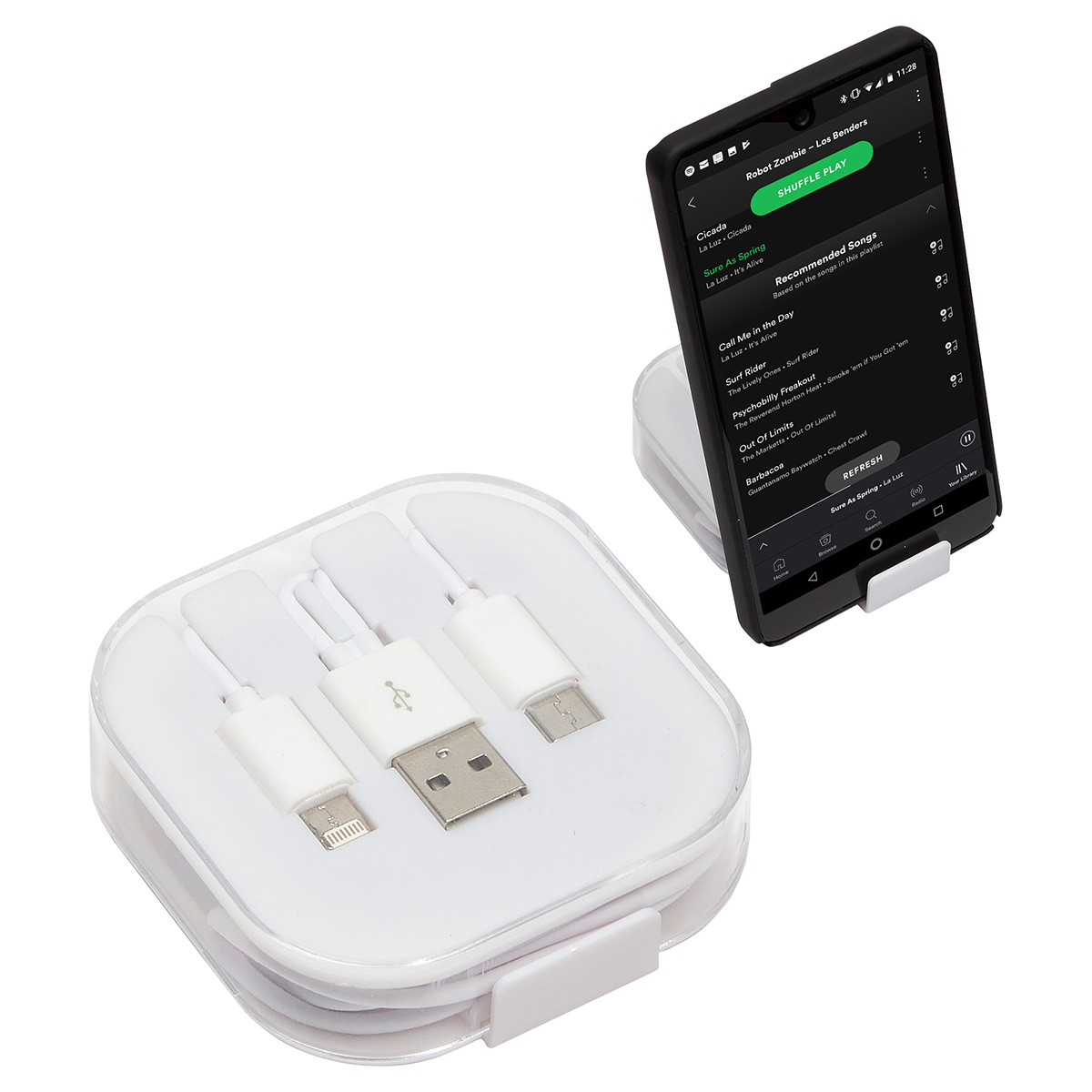Picture of Trio 3-in-1 Charging Cable with Built-In Phone Stand