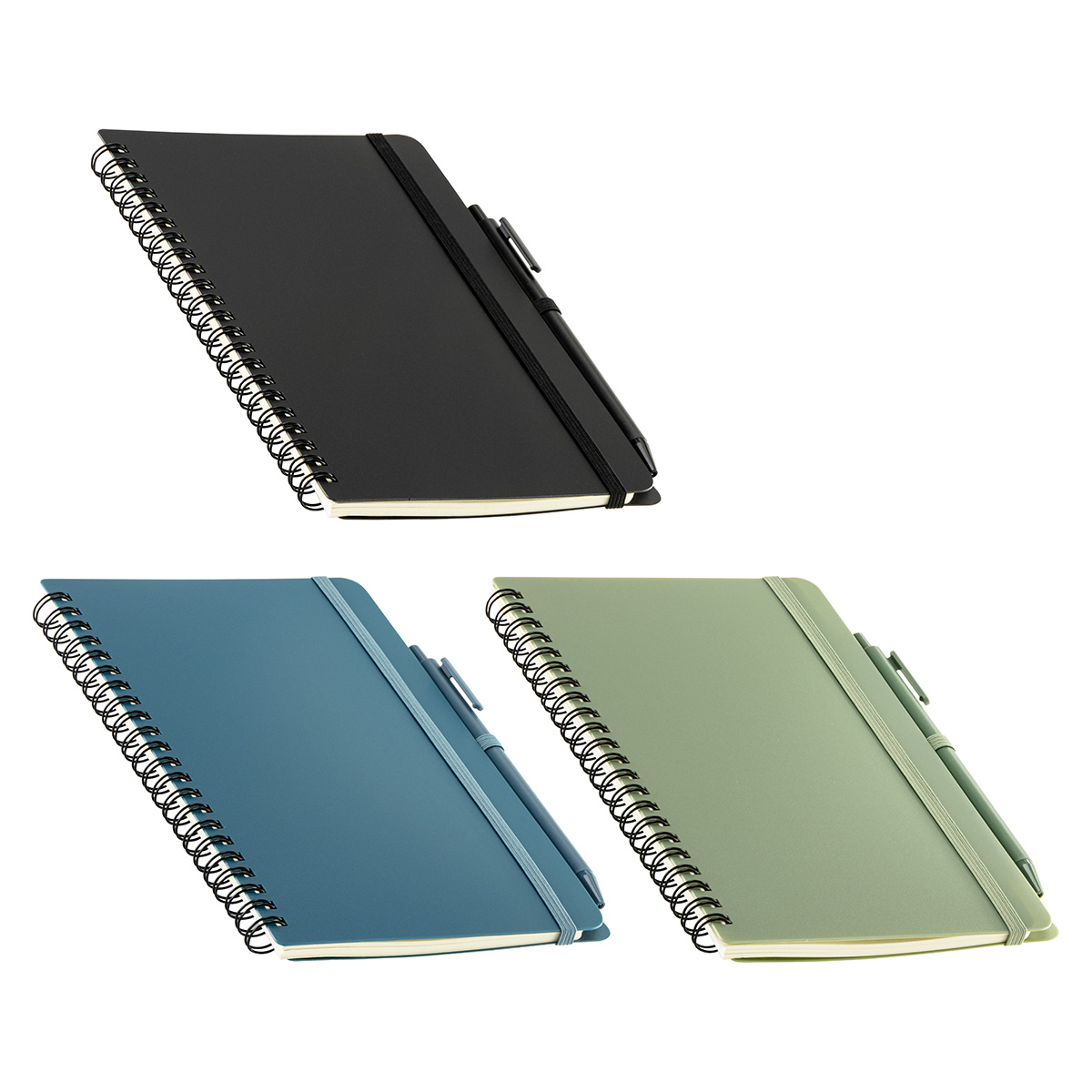 Picture of Avignon Repreve® Recycled Hardcover Spiral Notebook with Pen